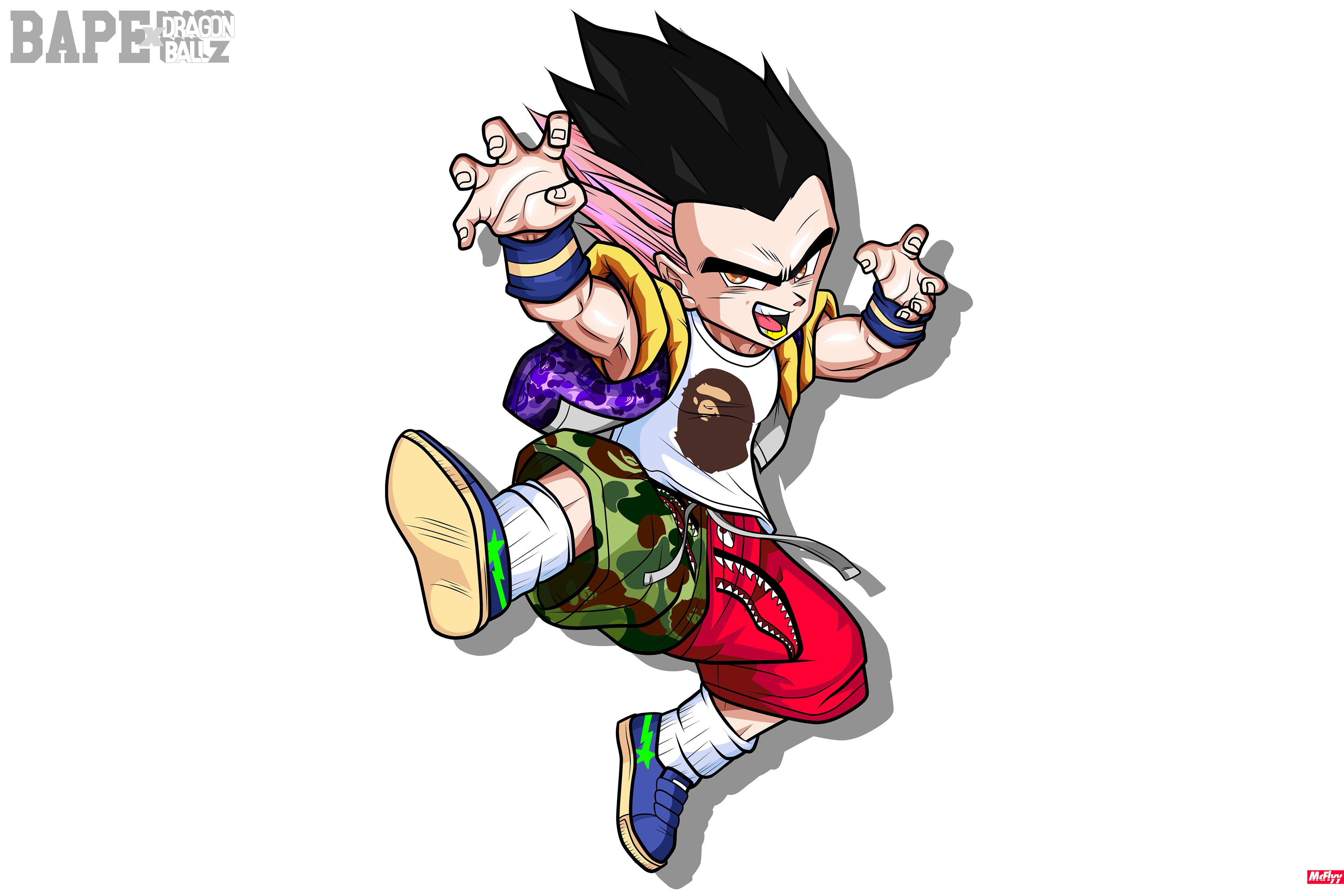Gohan stile BAPE streetwear, streetwear giapponese, 3840x2560 UHD, PC 4K