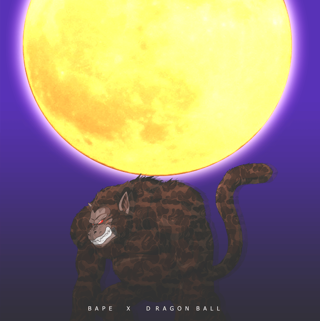 Scimmia gigante Dragon Ball luna, anime di Akira Toriyama, 1324x1328 Full HD Verticale, Smartphone