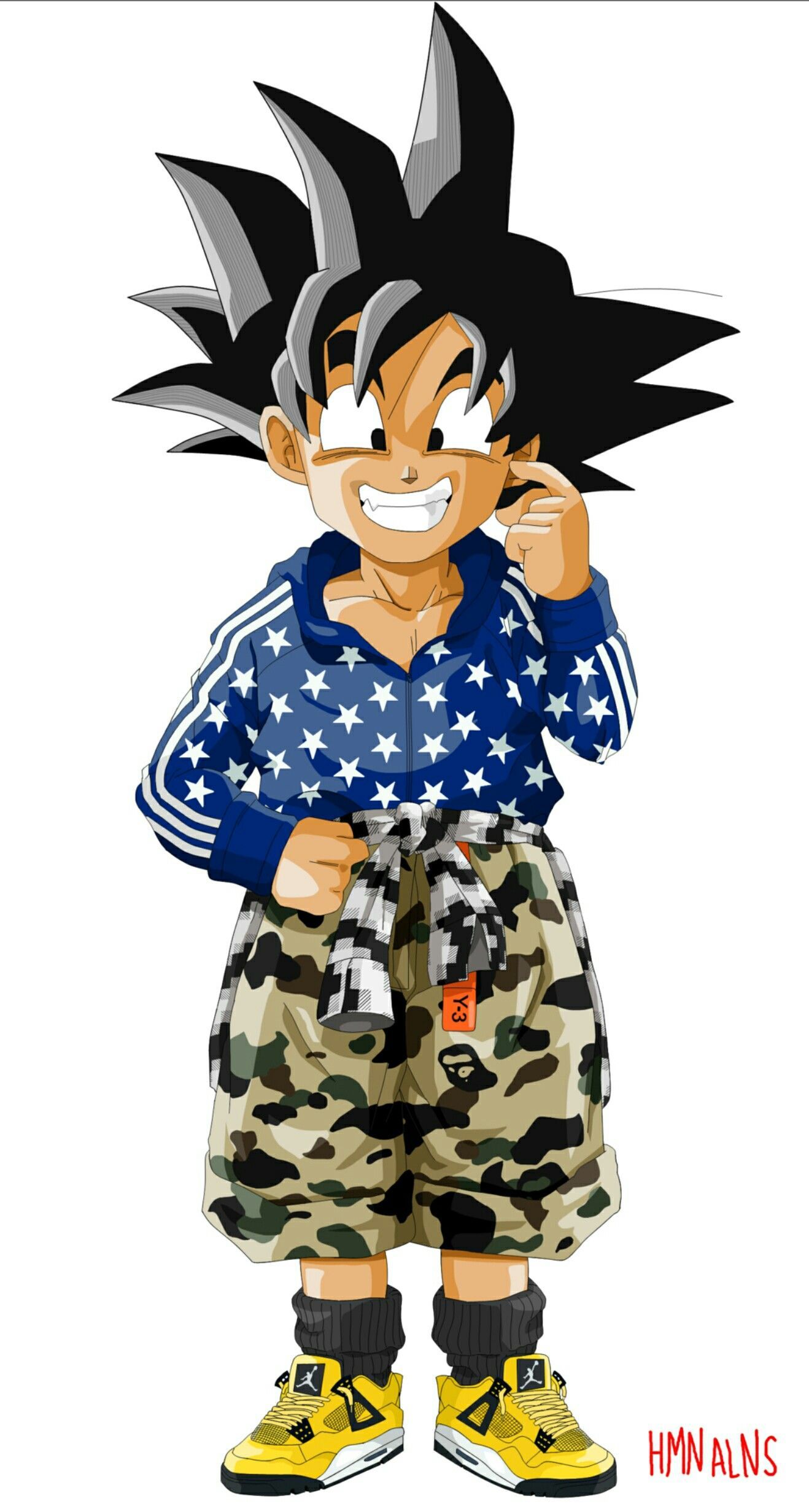 Goku BAPE stile streetwear, 1318x2464 Verticale, Telefono