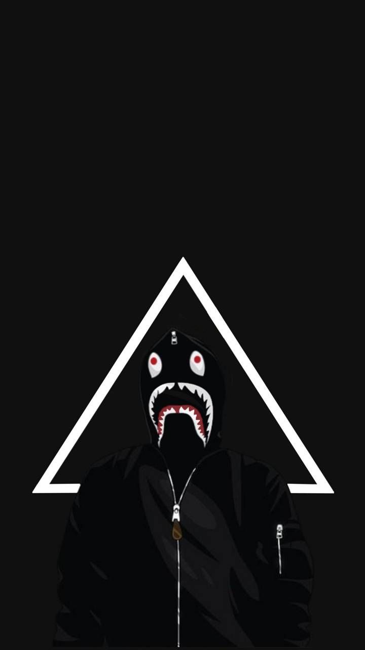 Felpa BAPE con cappuccio nera, 720x1280 Verticale, OnePlus