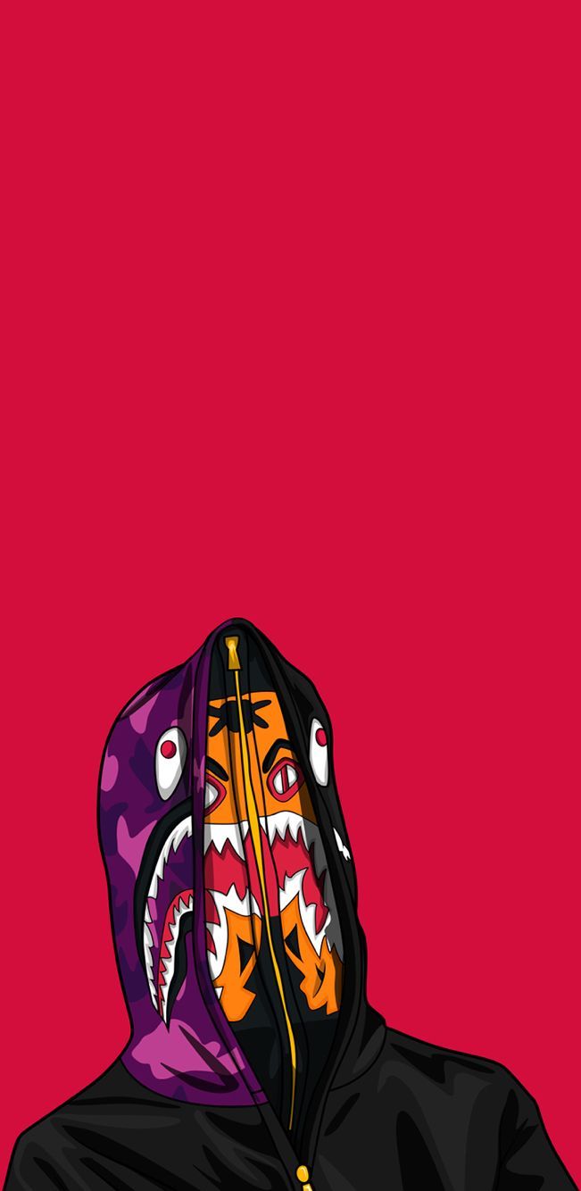 Bape shark hoodie personaggio, 651x1334 Full HD Verticale, iPhone