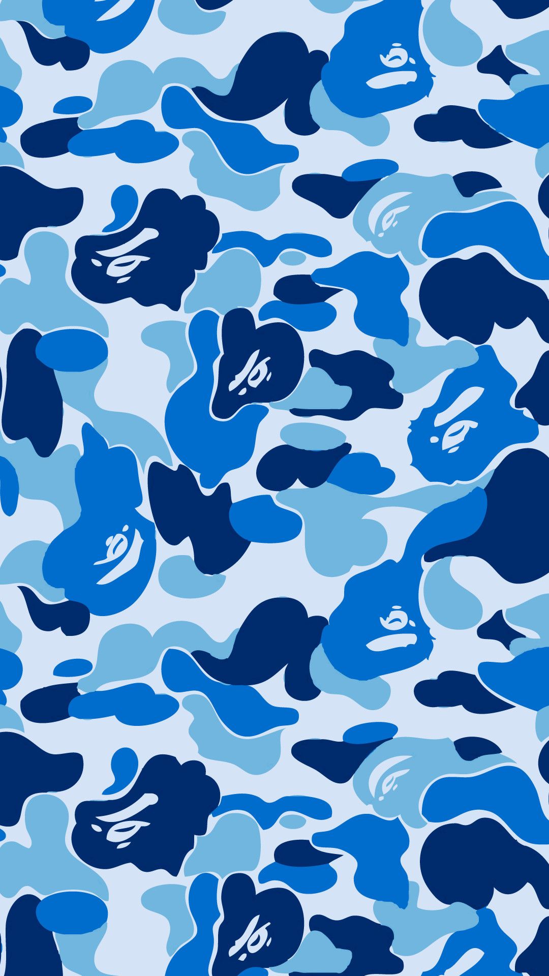 Camouflage BAPE blu, A Bathing Ape, 1080x1920 Verticale, Telefono