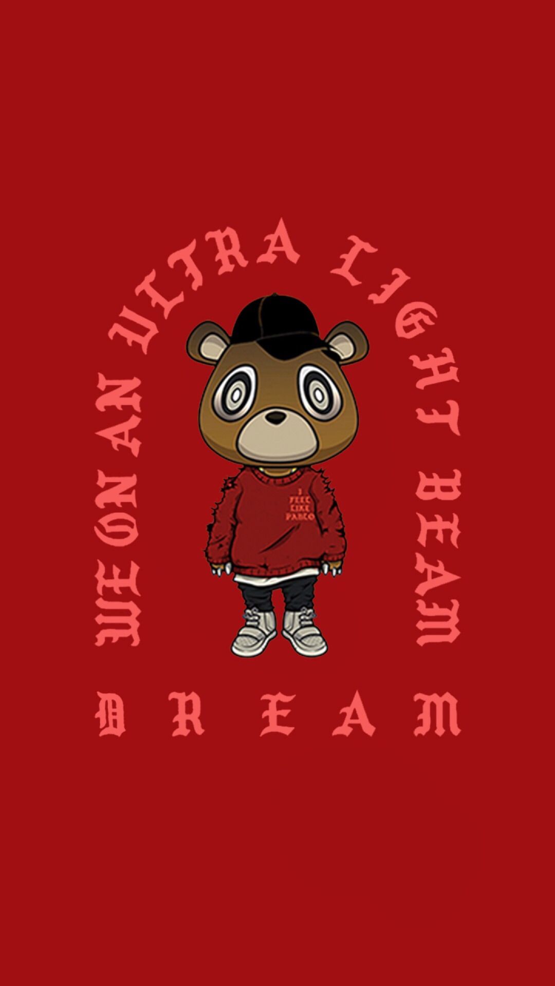 Orsetto Kanye West rosso, Ye, 1080x1920 Full HD Verticale, Smartphone