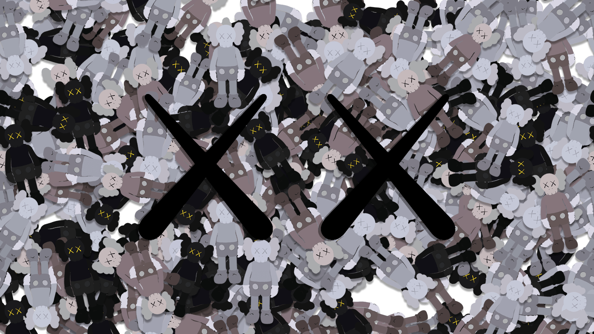 Personaggi KAWS BAPE camouflage, 1920x1200 WUXGA, Desktop