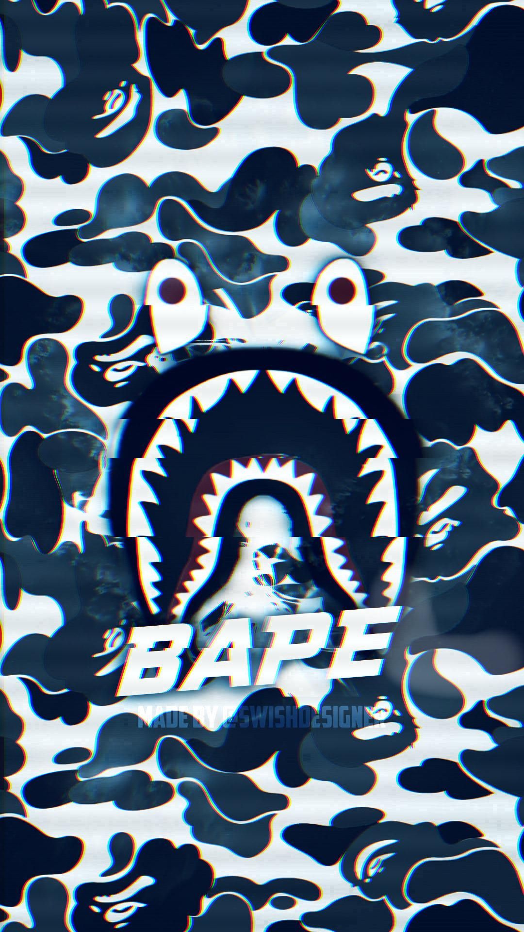 Bape shark logo camo, 1080x1920 Full HD Verticale, Smartphone