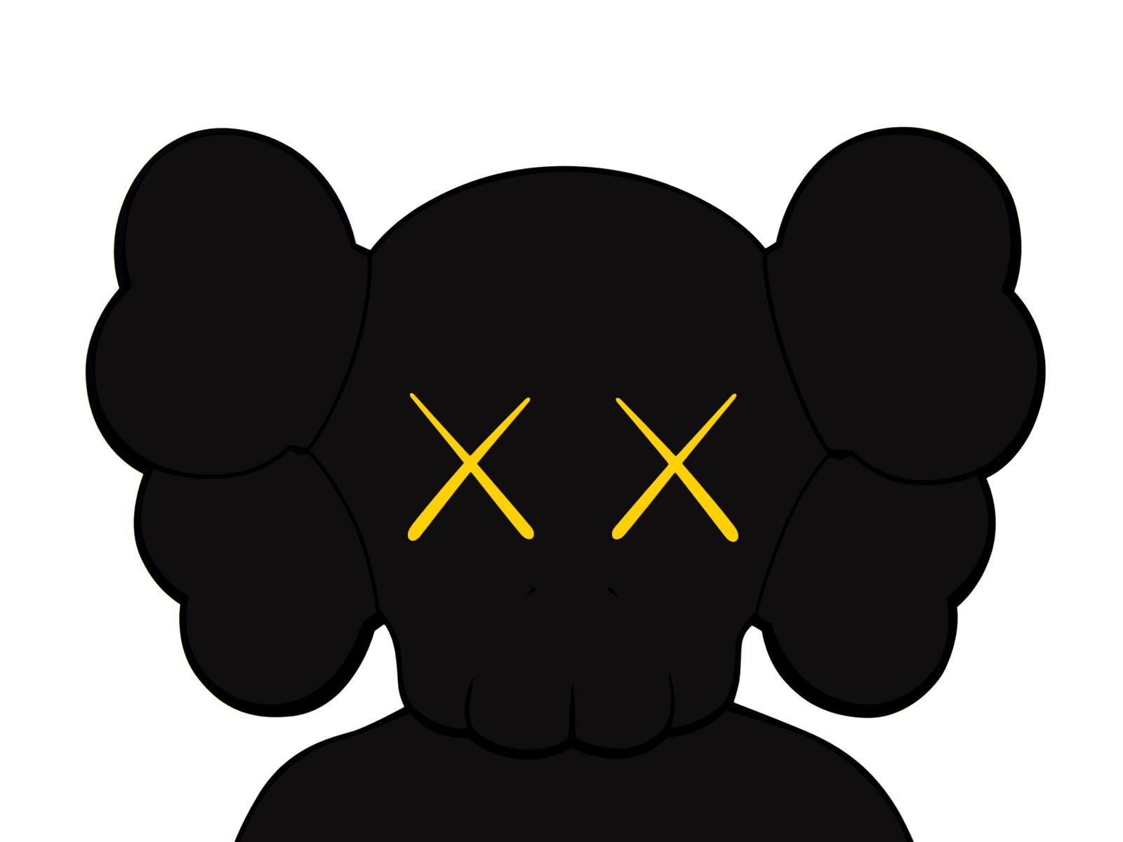 Personaggio KAWS nero, occhi X, 1600x1200 HD Ready, Desktop