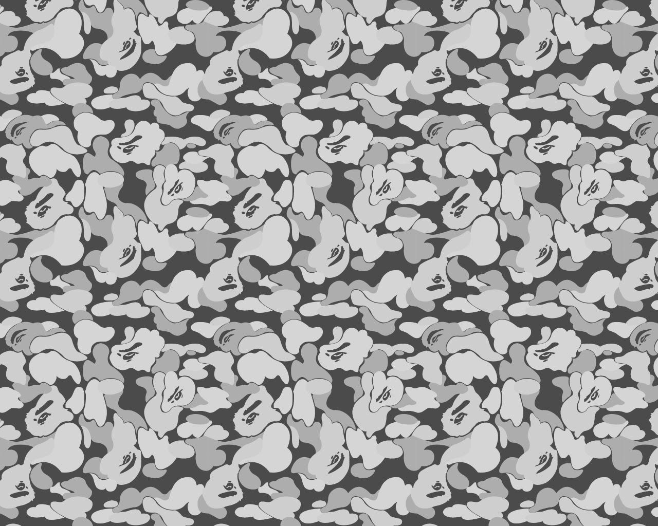 Camouflage BAPE grigio nero, 1280x1024 HD, Desktop