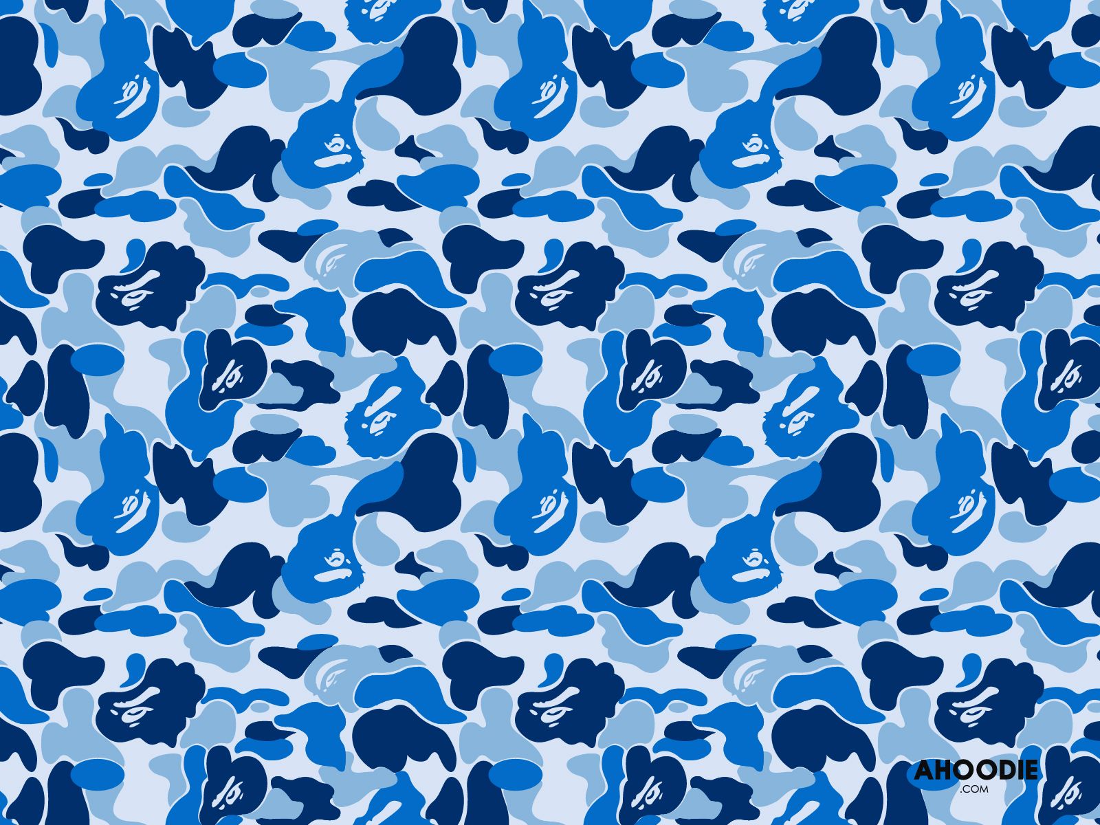 Camouflage Bape blu, 1600x1200 900p, PC