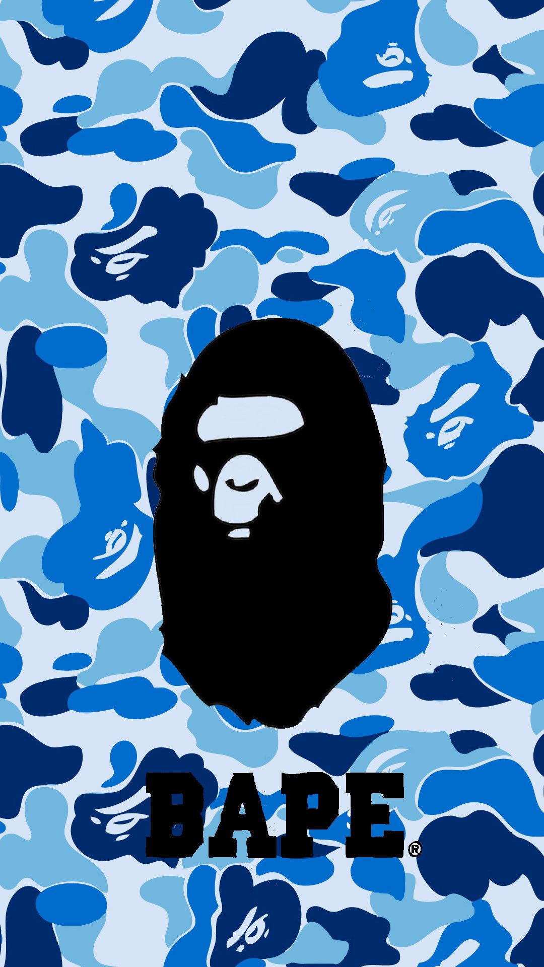 BAPE Shark viola sfondo nero, 1080x1920 Verticale, Telefono