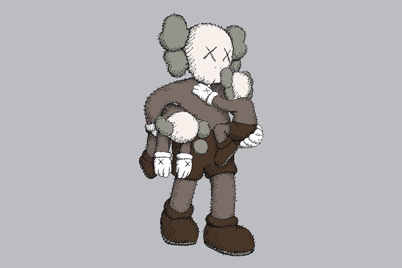 Personaggio KAWS scomposto colorato, 1680x1050 900p, PC