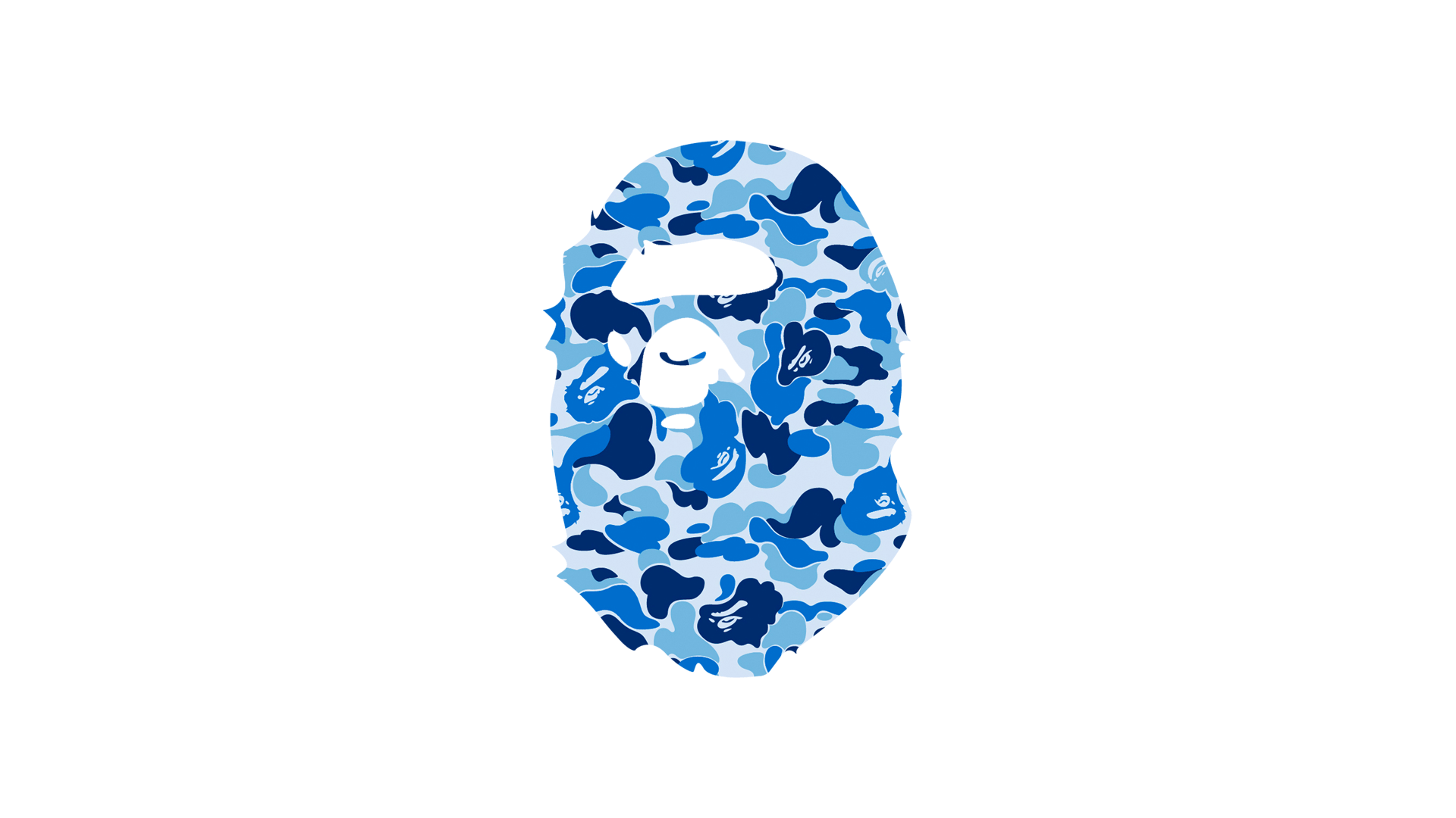 Testa scimmia camo blu BAPE, A Bathing Ape, 1920x1080 Full HD, Desktop