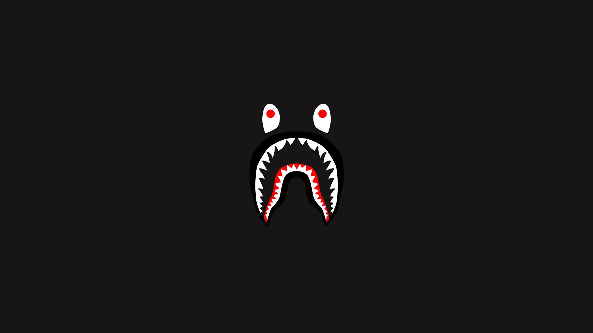 Logo squalo Bape nero, 1920x1080 Full HD, PC Desktop