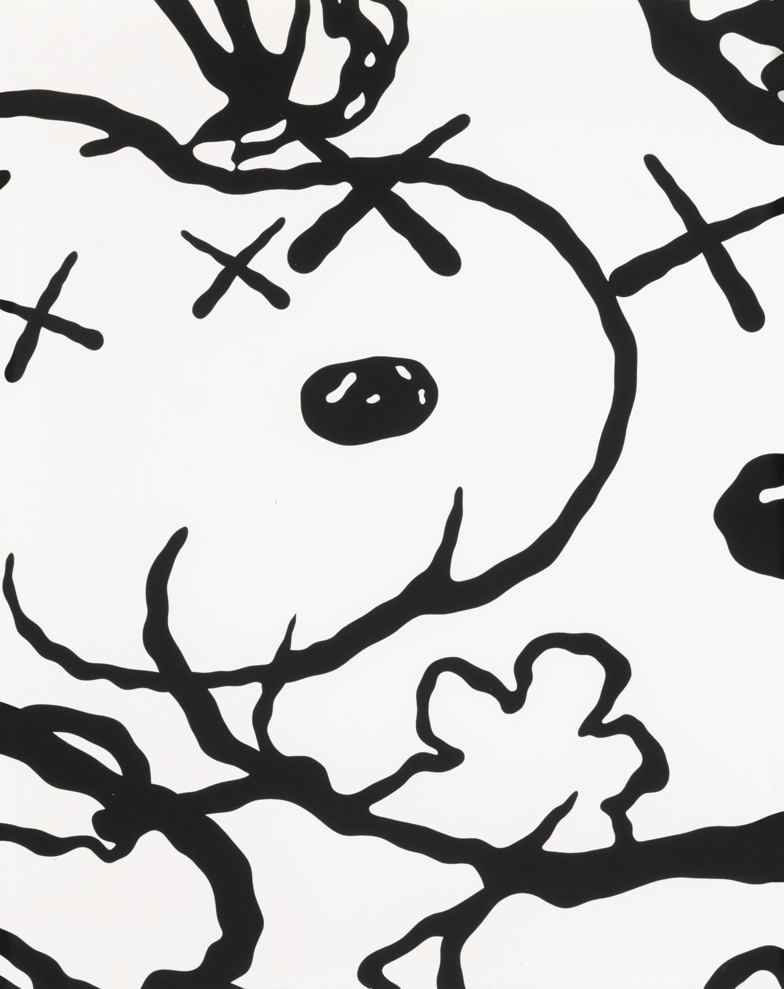 KAWS Snoopy bianco e nero, 1586x2000 Verticale, Mobile
