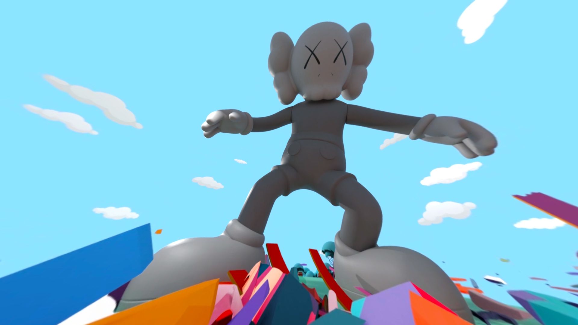 Personaggio KAWS Companion grigio, 1920x1080 Full HD 1080p, PC