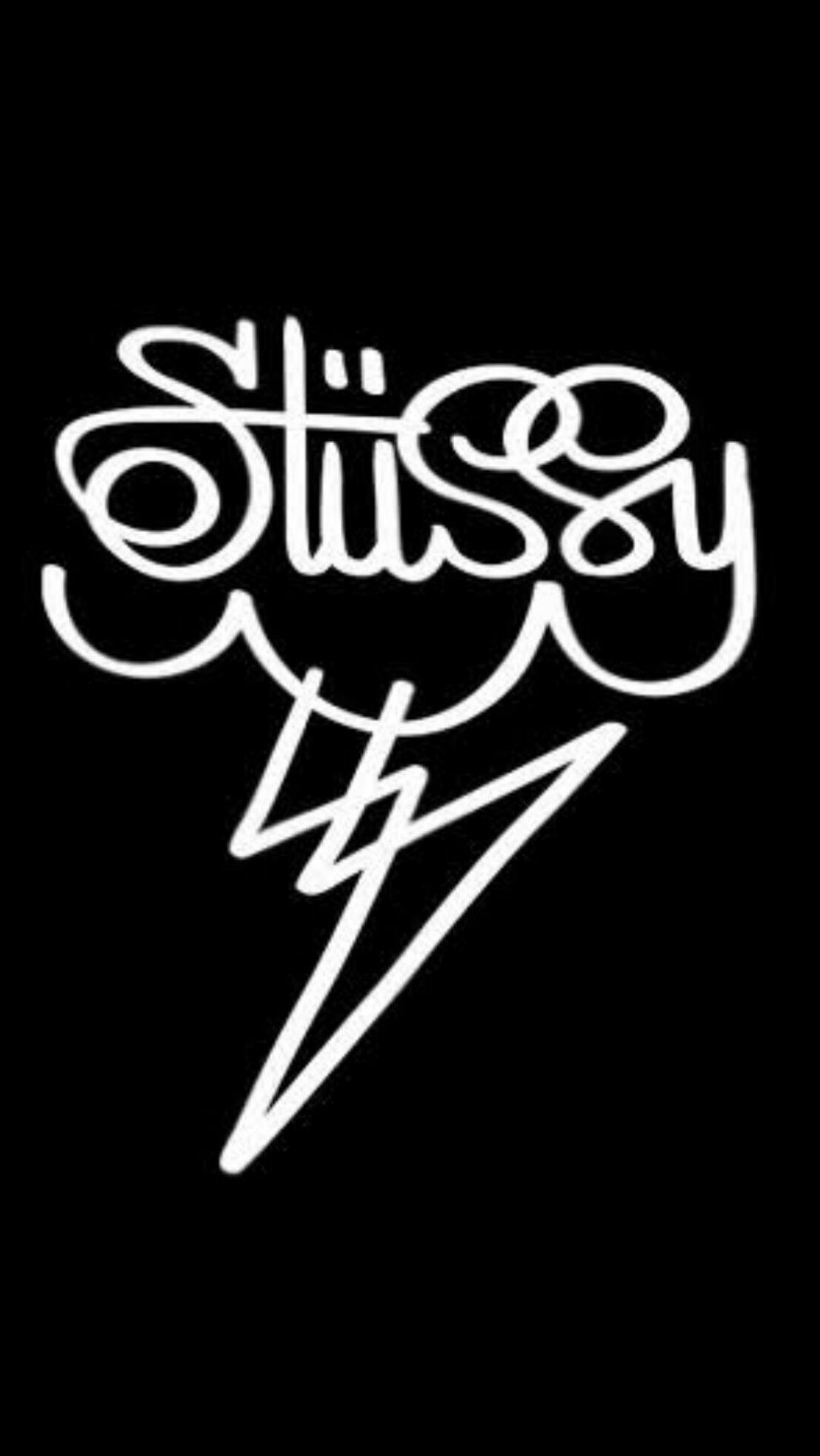 Logo Stüssy sfondo nero, 1107x1965 Full HD Verticale, iPhone