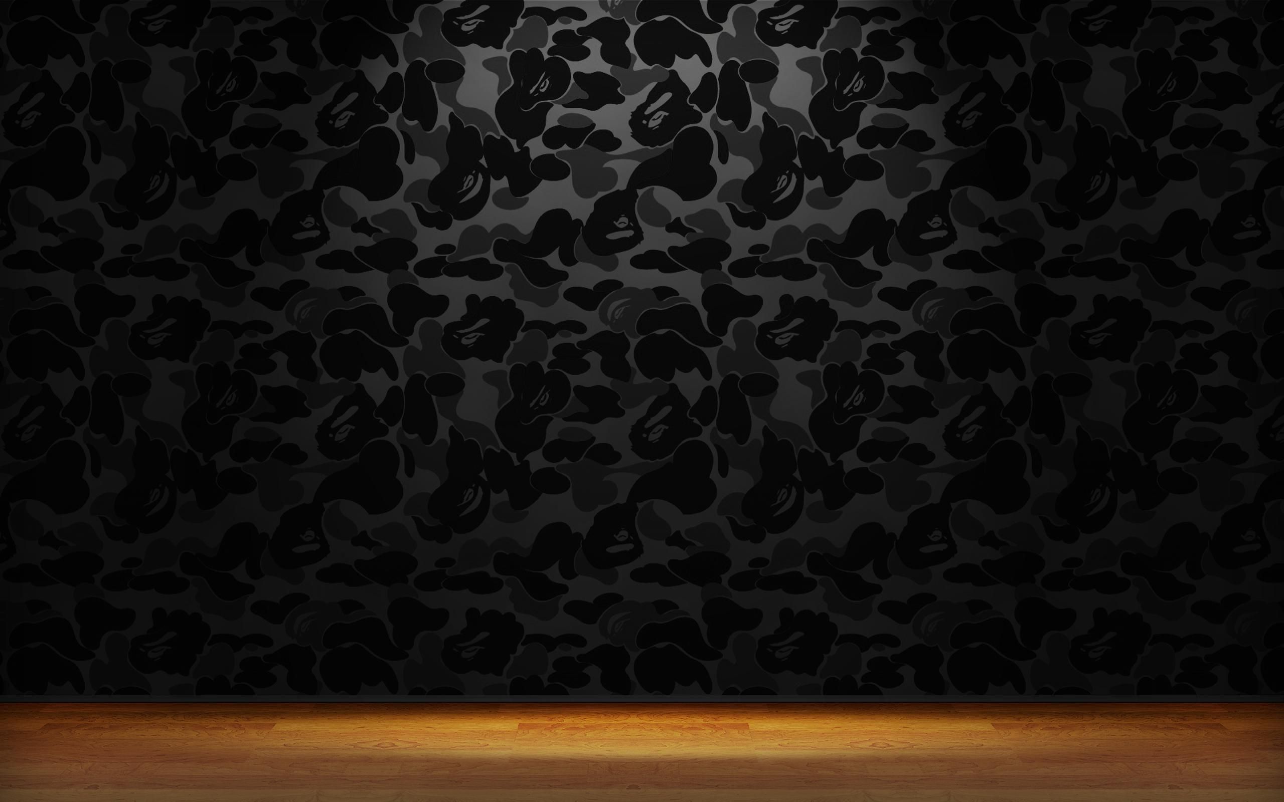 Camouflage BAPE nero pavimento legno, 2560x1600 2K, MacBook Air