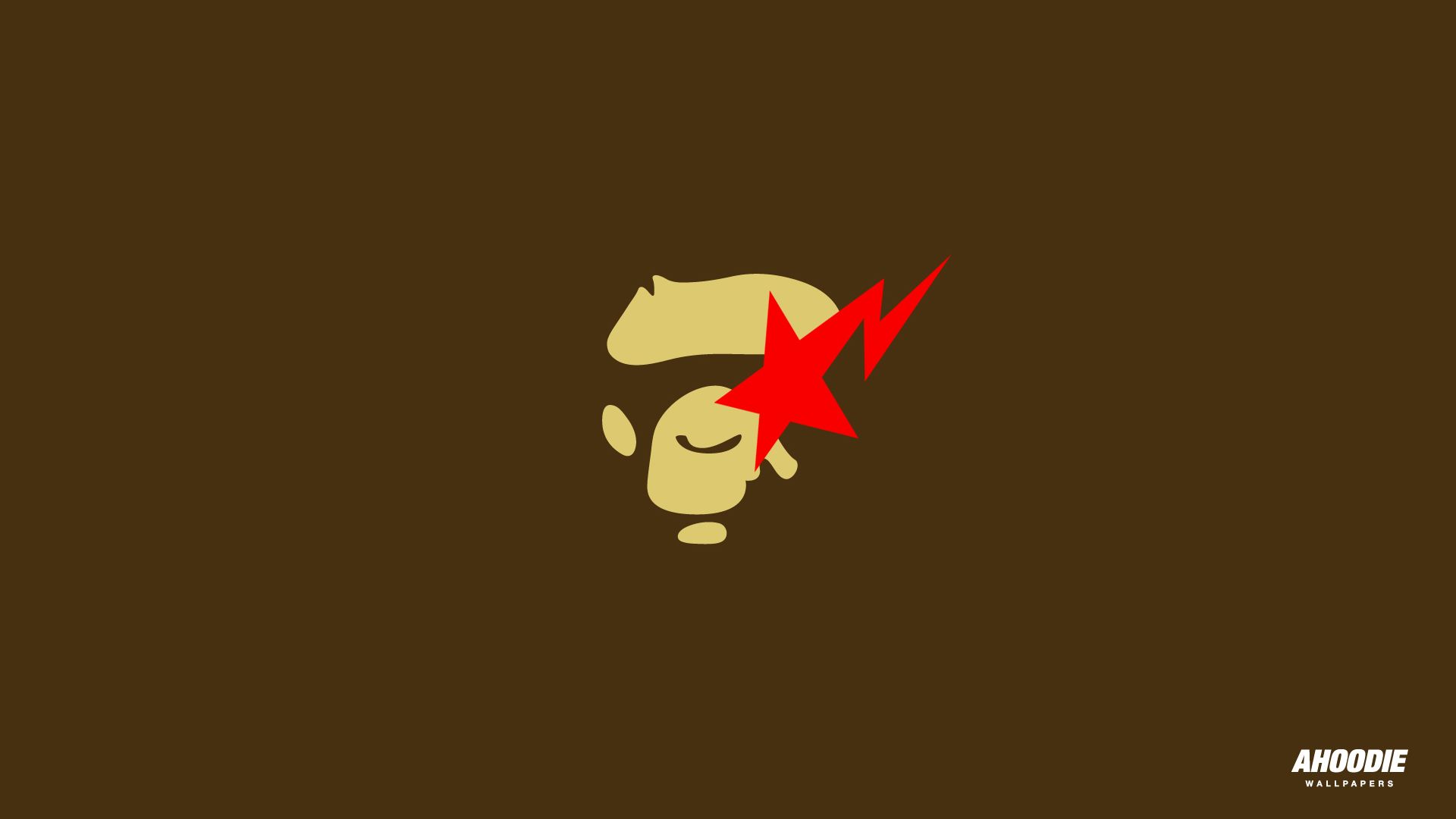 Logo scimmia BAPE camo fiamme, 1920x1080 Full HD, PC