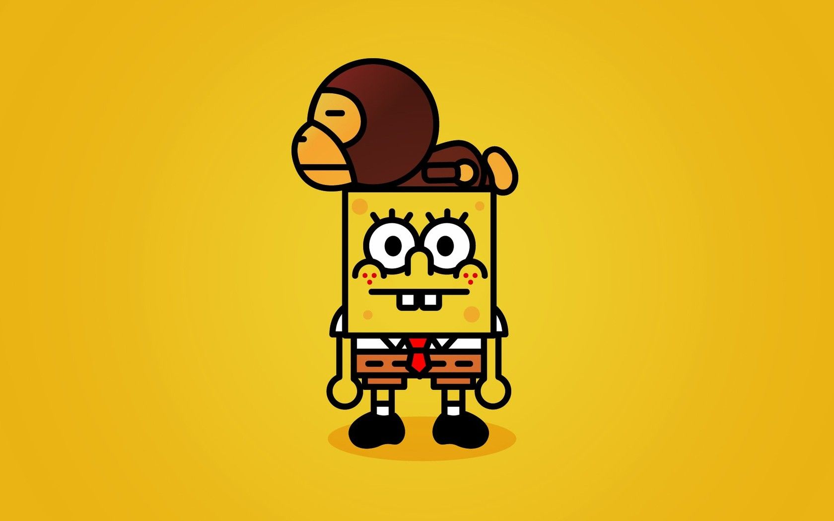 SpongeBob con testa scimmia Bape, 1680x1050 900p, Mac