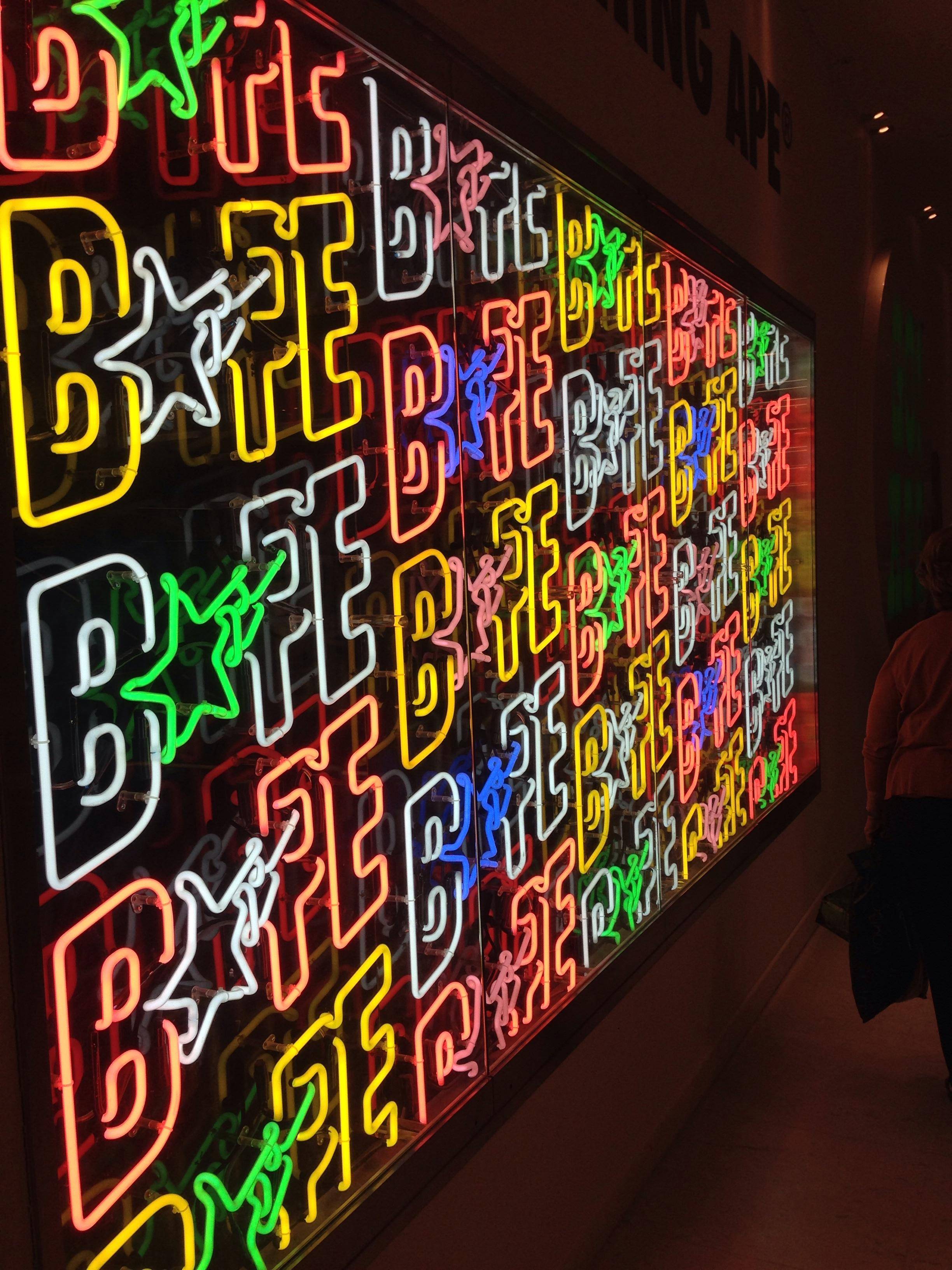 Logo BAPE neon multicolore, 1242x937 HD, Mac