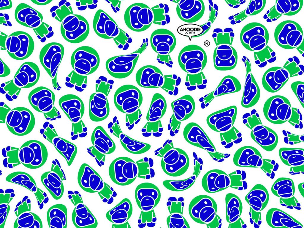 Camouflage Bape rosa blu, 1024x768 HD, Mac