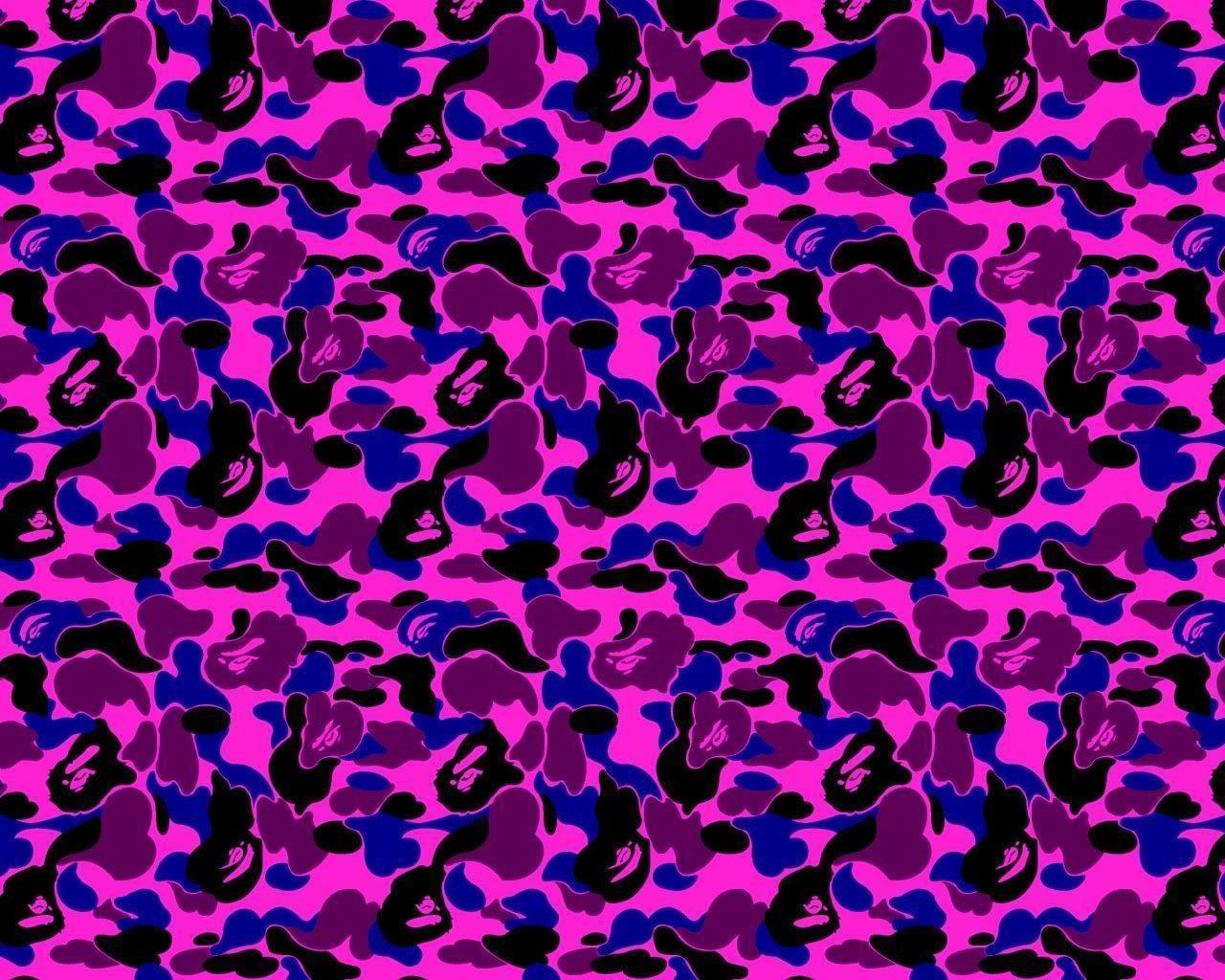 Camouflage BAPE rosa viola, 1280x1024 HD, MacBook Pro
