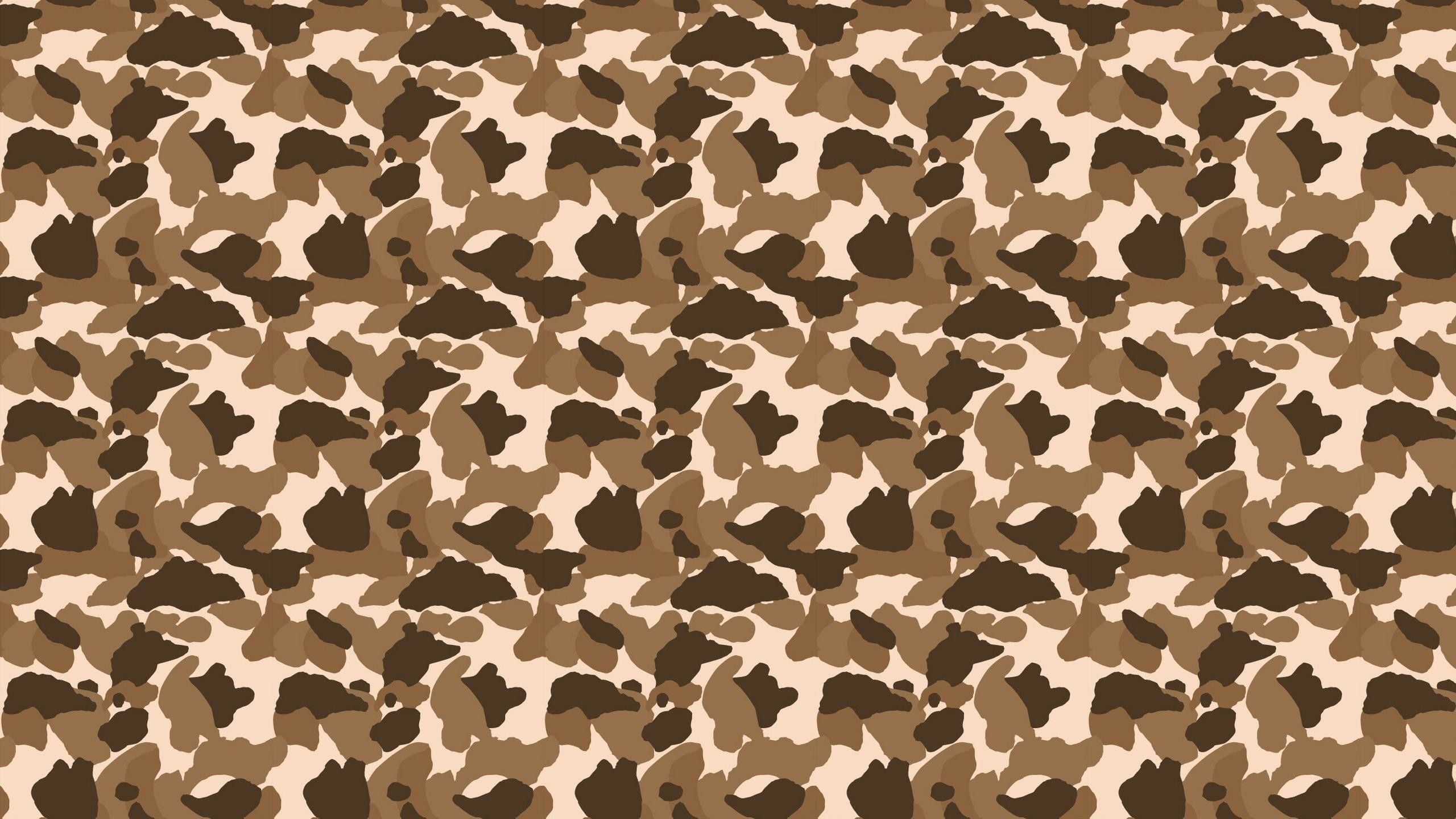Camouflage marrone BAPE, 2560x1440 2K QHD, Mac