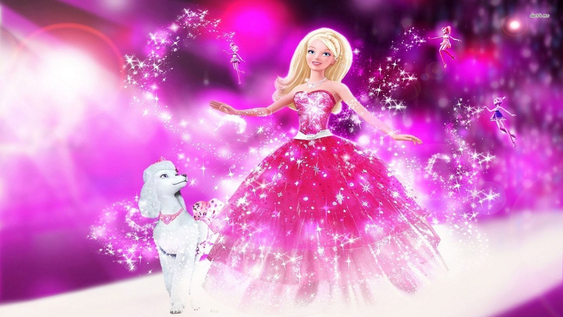 Barbie con abito rosa e barboncino, 1920x1080 Full HD, Desktop