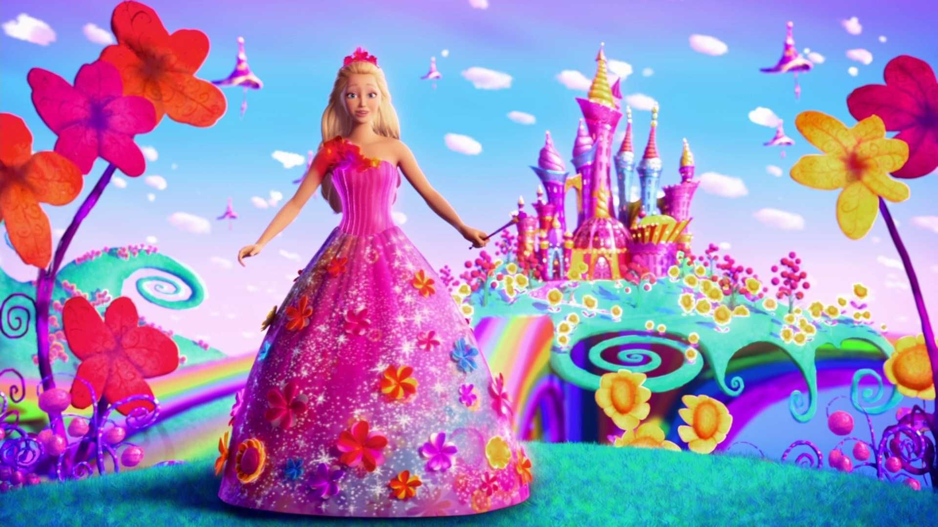 Barbie principessa castello colorato, 1920x1080 Full HD, Desktop