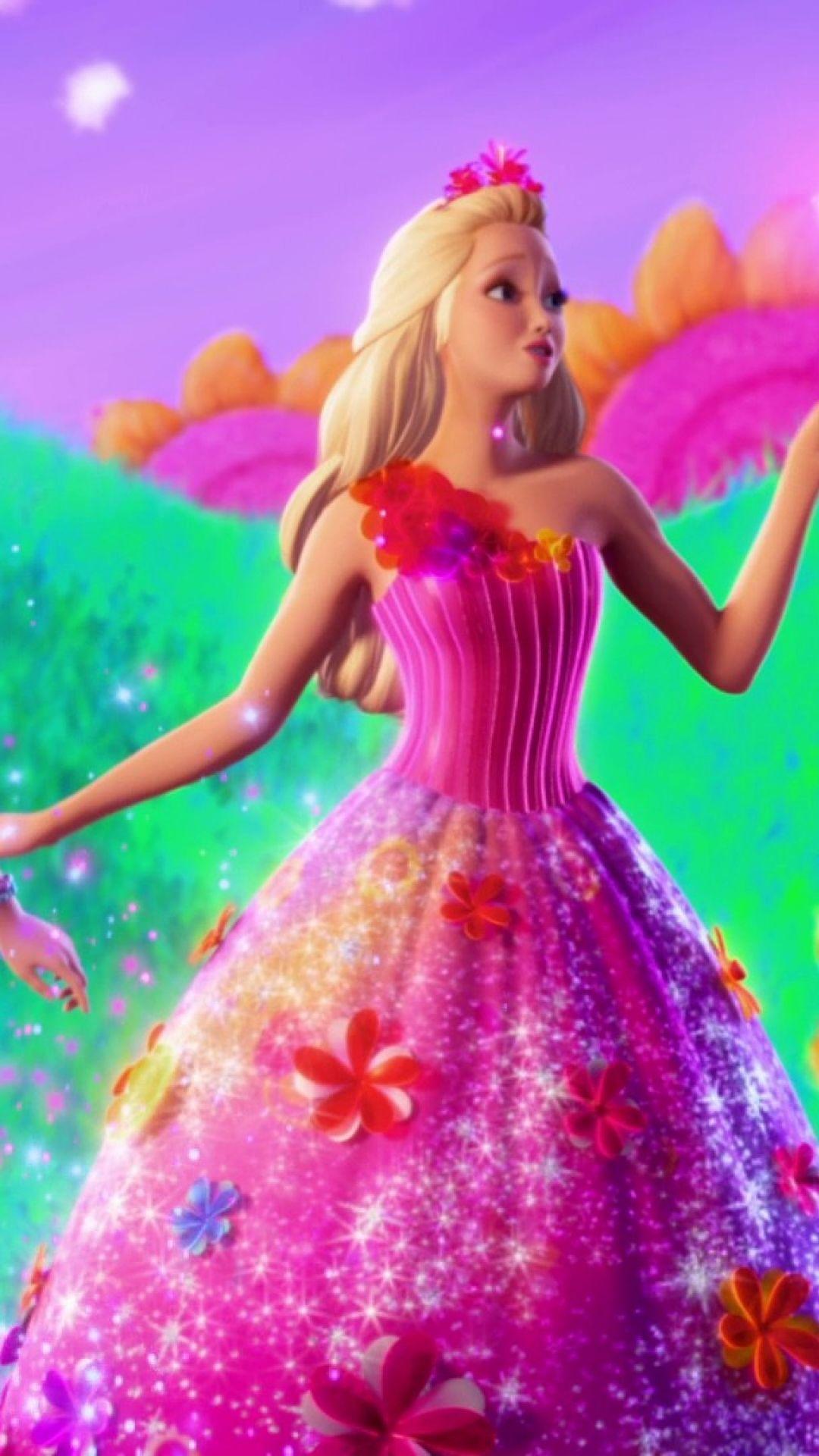 Barbie principessa vestito rosa, 1080x1920 Verticale, Telefono