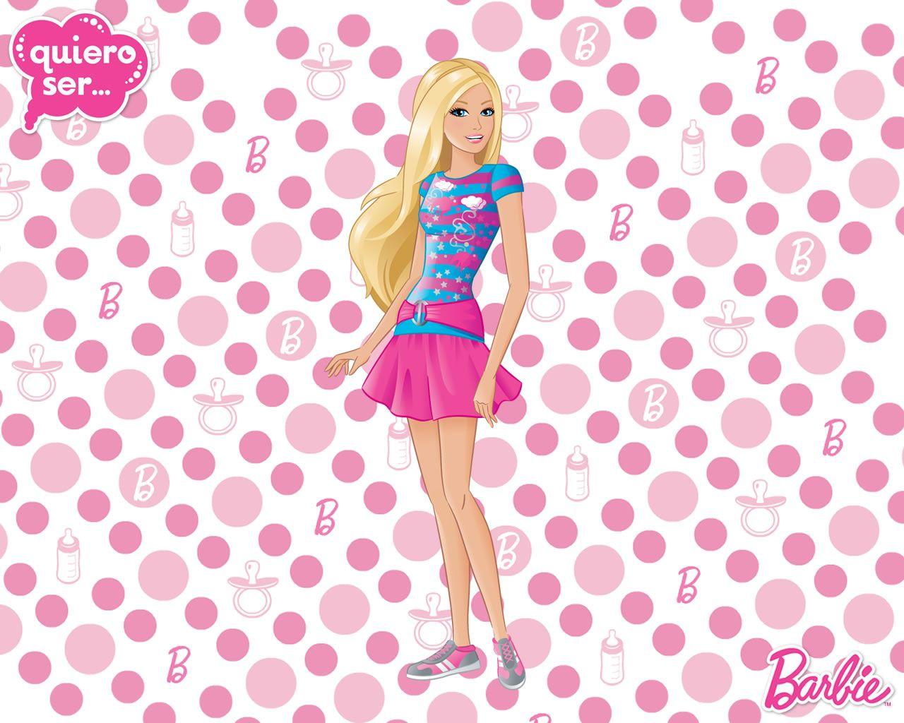Barbie con pois rosa, 1280x1024 HD, Desktop