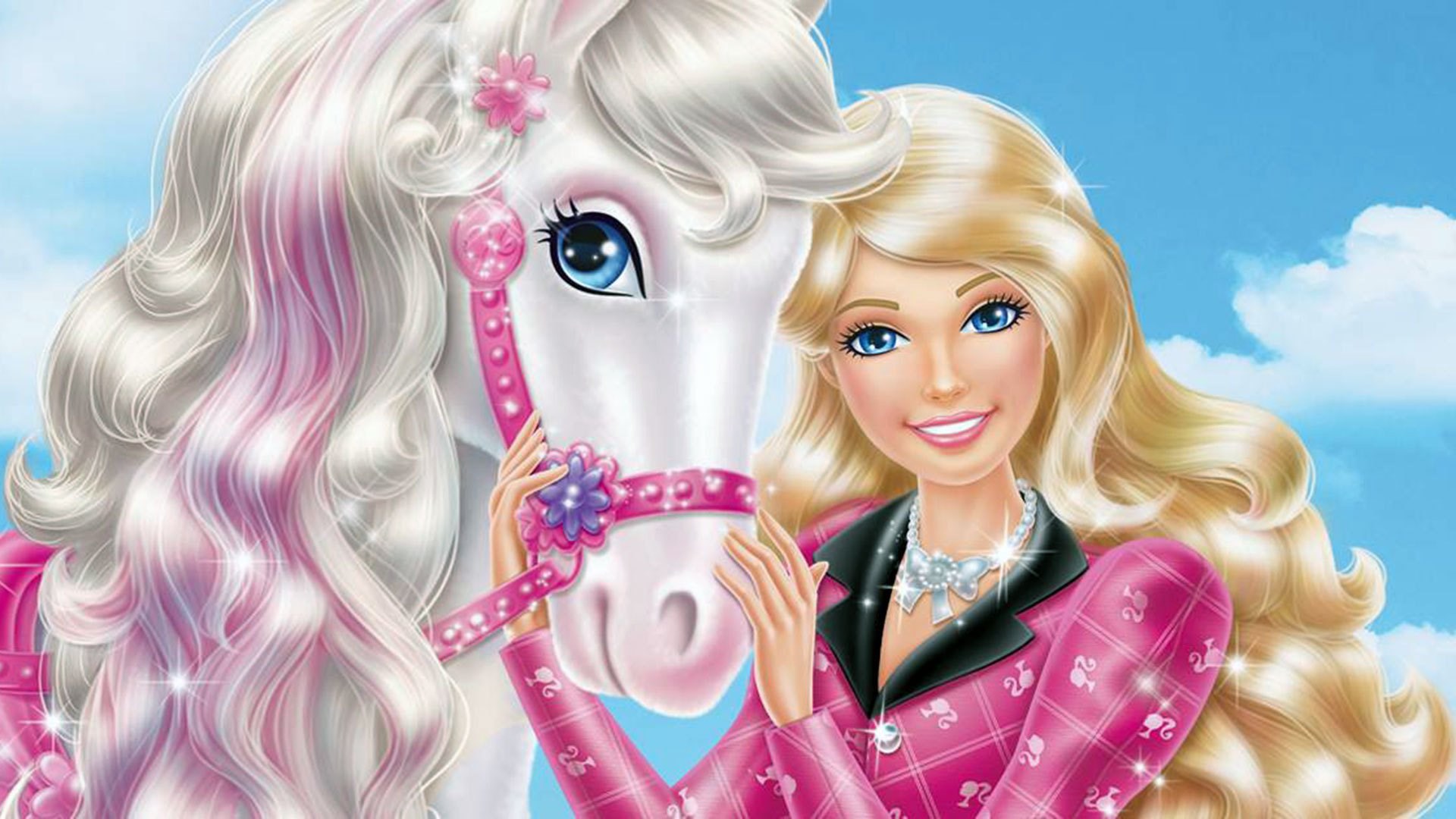 Barbie con cavallo bianco, 1920x1080 Full HD 1080p, Desktop