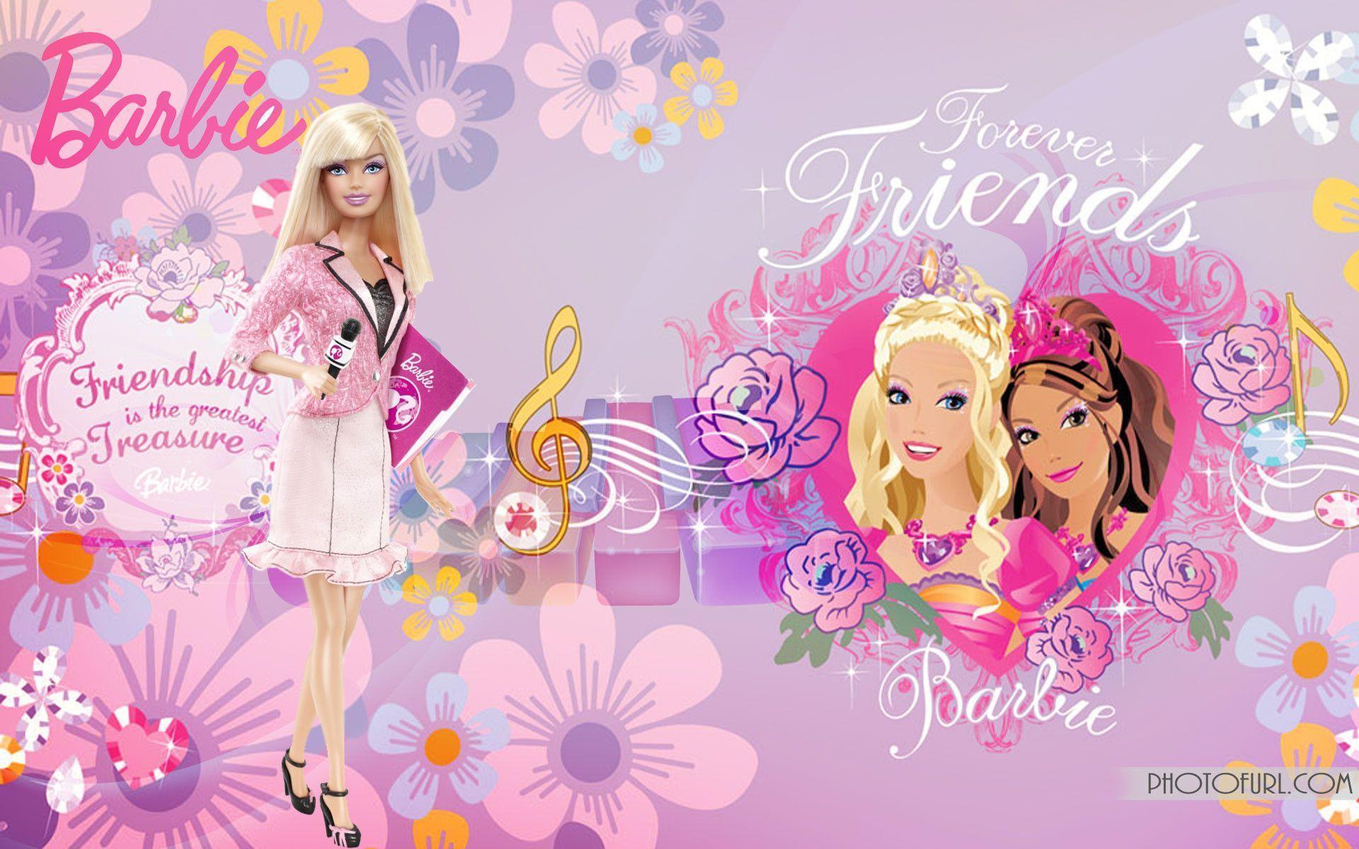 Barbie fiori rosa amiche, 1920x1200 WUXGA, PC Desktop