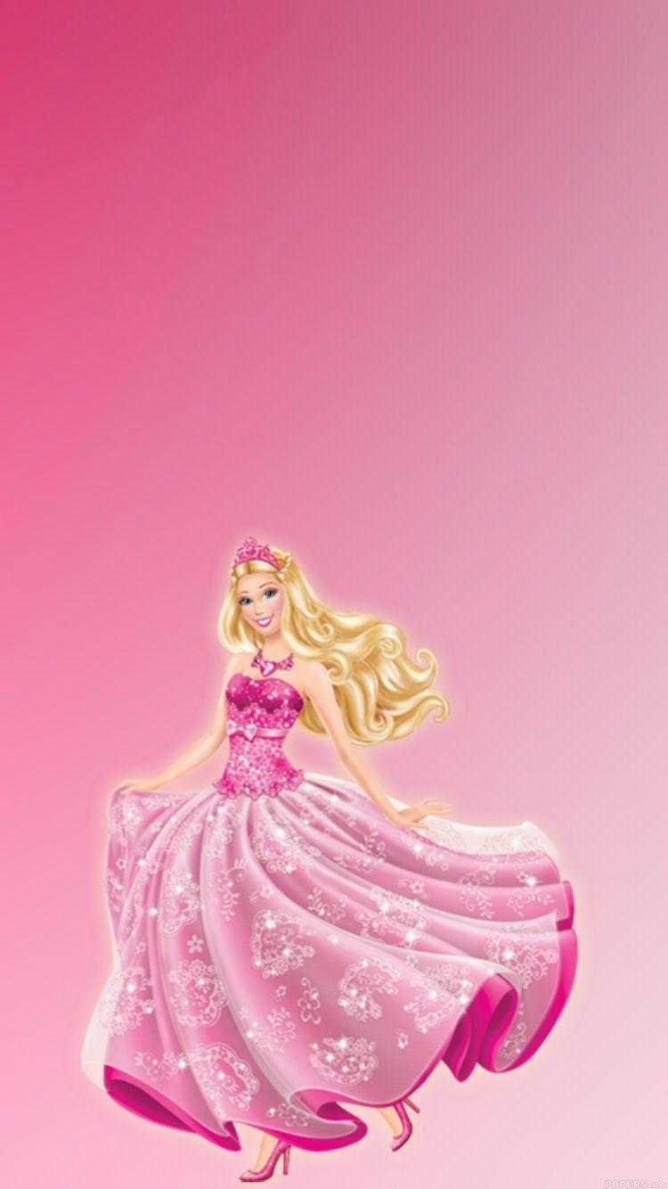 Barbie principessa vestito rosa, 750x1334 Full HD Verticale, iPhone