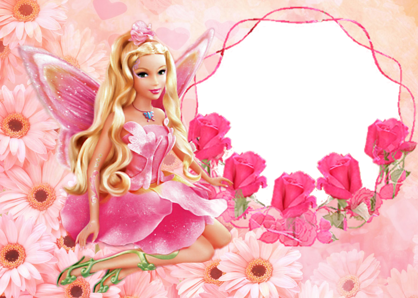 Barbie fata con fiori rosa, 1600x1142 HD Ready, Notebook Gaming