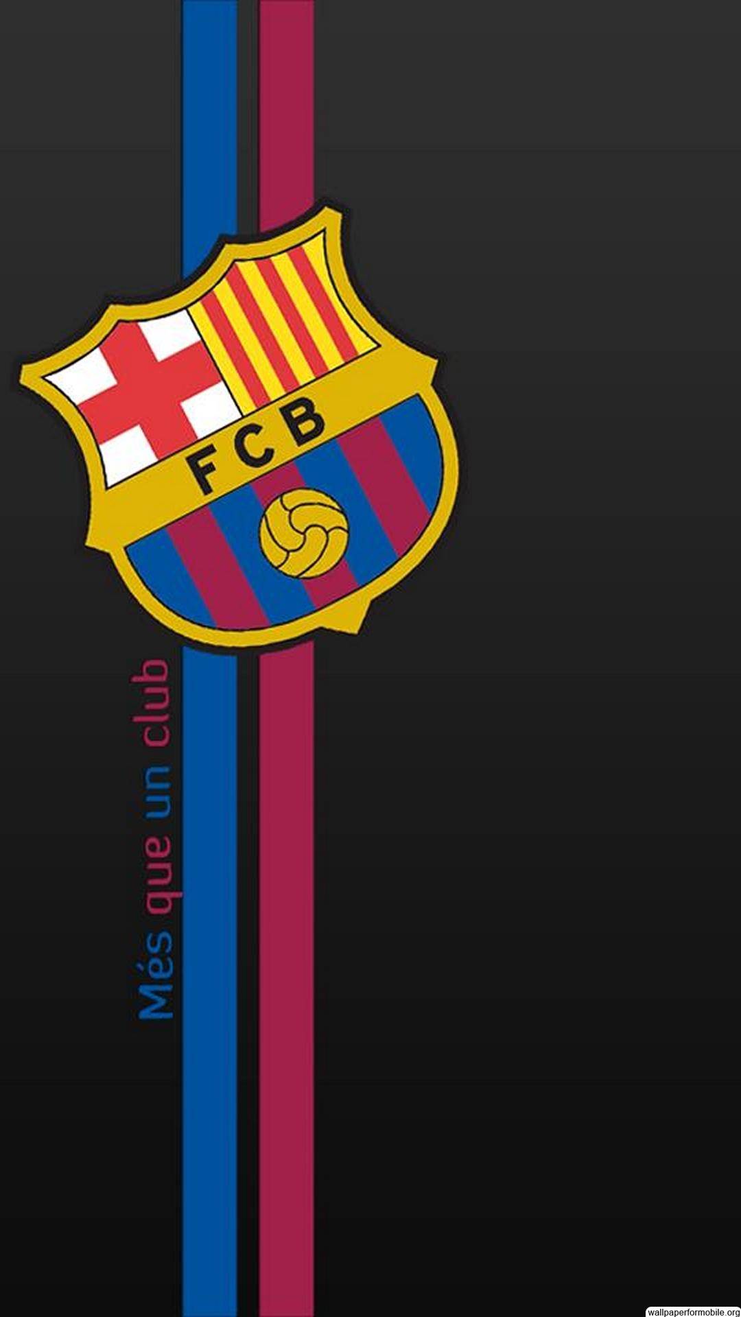 Logo FC Barcelona su nero, blaugrana, 1080x1920 Verticale, iPhone Pro Max