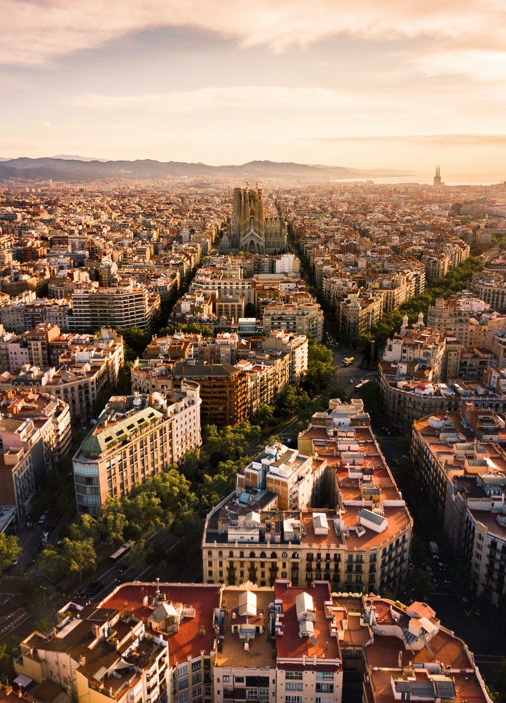 Vista aerea Barcellona, FC Barcelona, 1000x1388 Verticale, iPhone Pro