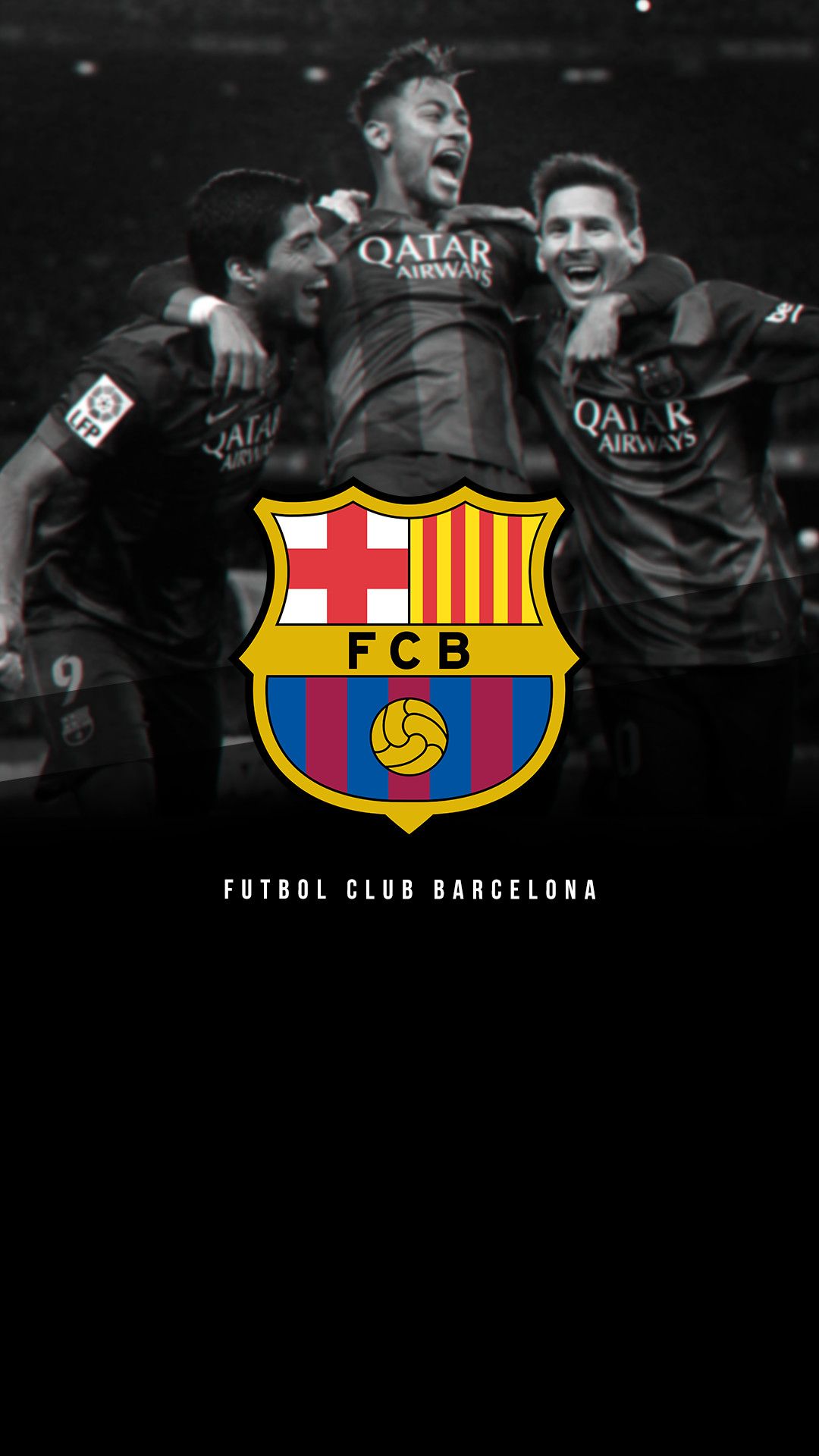 Giocatori FC Barcelona bianco e nero, 1080x1920 Full HD Verticale, iPhone