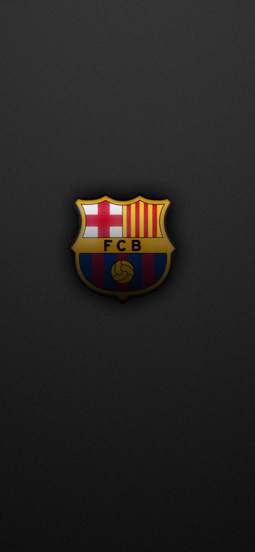 Logo FC Barcelona sfondo grigio, 828x1792 Full HD Verticale, iPhone Plus
