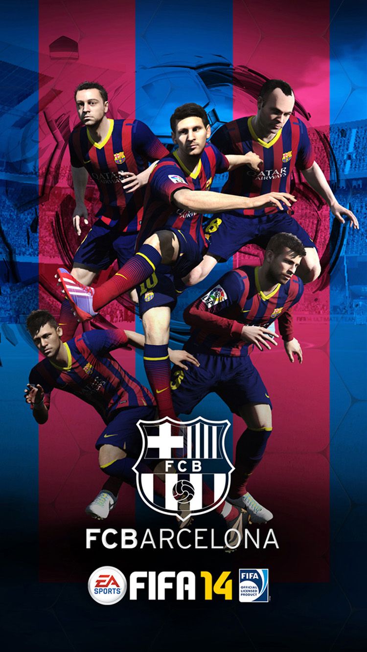 Squadra FC Barcelona FIFA 14, 750x1334 Verticale, iPhone Plus