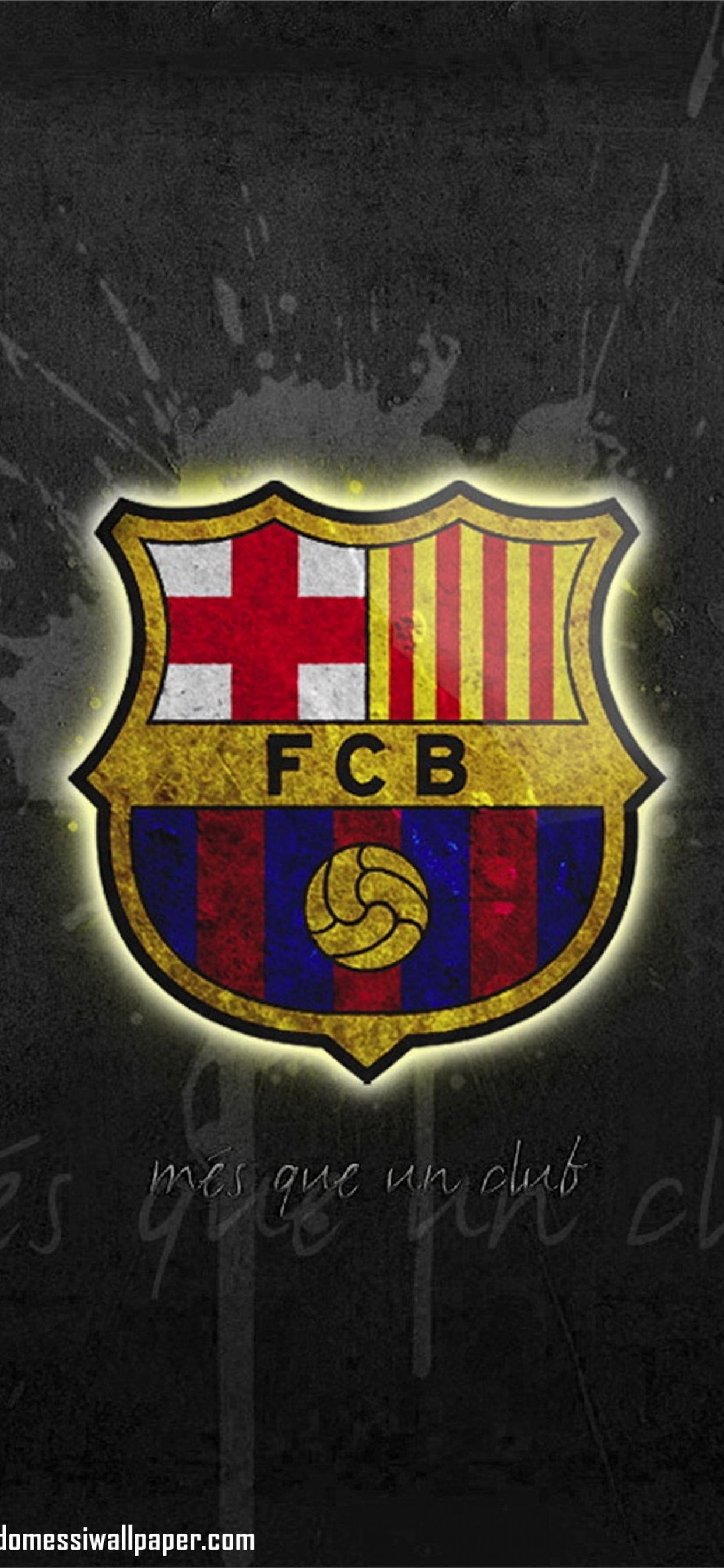 Logo FC Barcelona grunge, 1242x2688 Full HD Verticale, iPhone