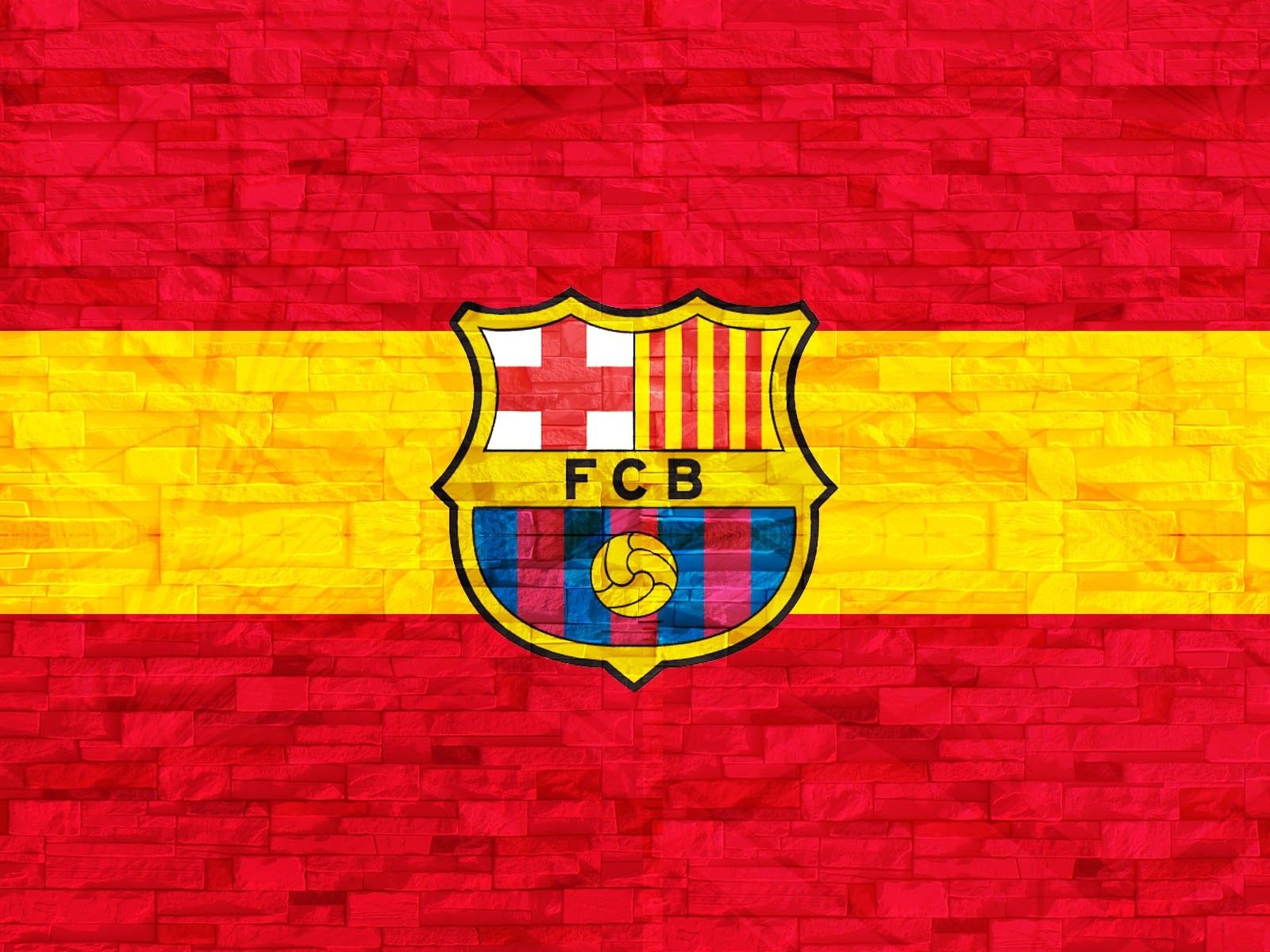Logo FC Barcelona bandiera Spagna, 1600x1200 HD, Desktop