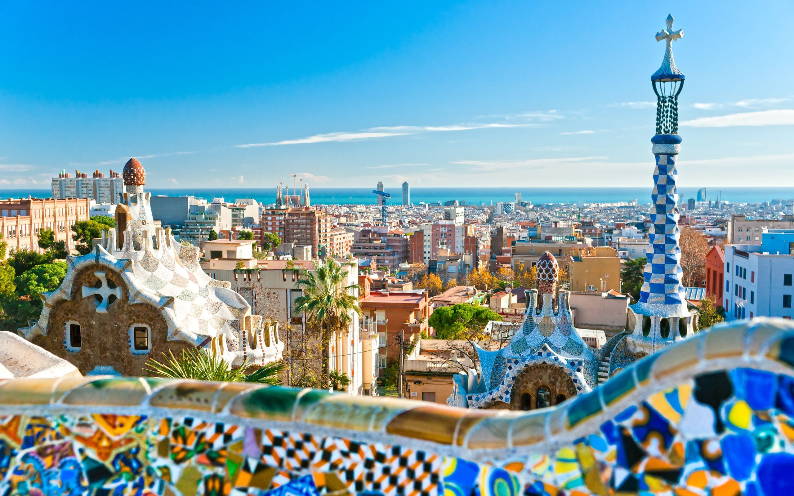 Park Güell vista Barcellona, 2560x1600 2K+, MacBook Pro