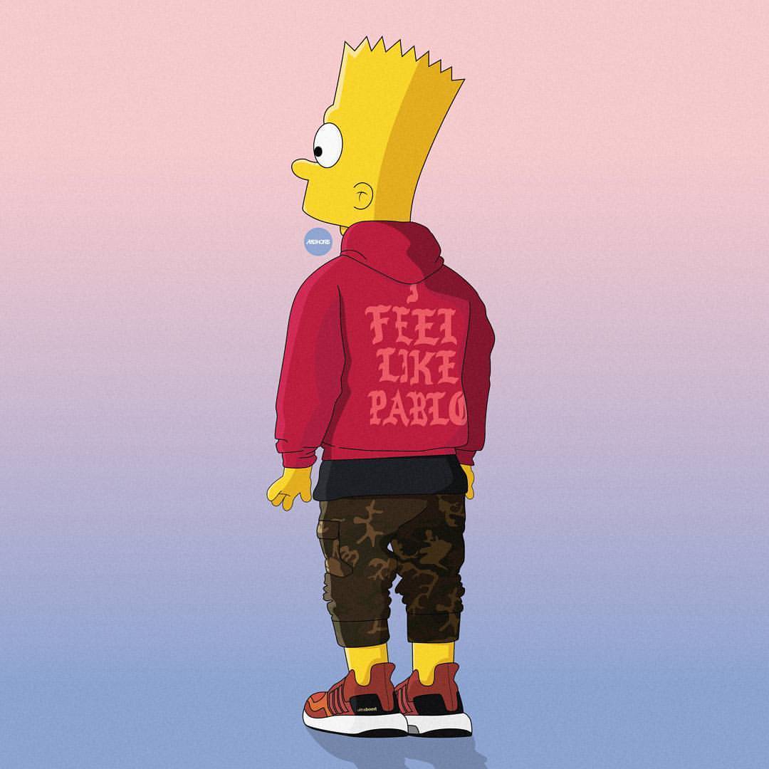 Bart Simpson felpa Pablo, 1080x1080 HD, PC