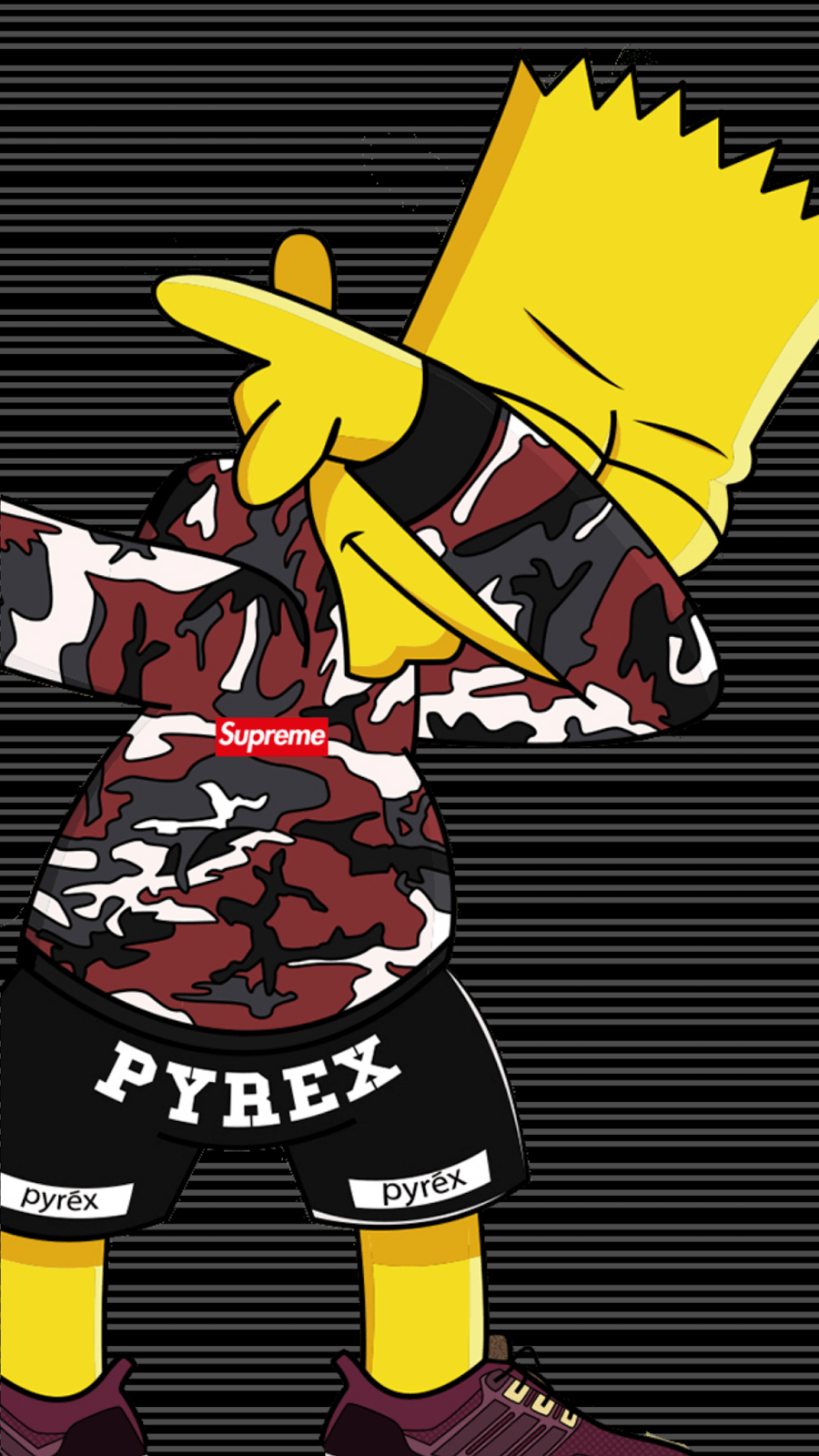 Bart Simpson stile Naruto con soldi, ninja, 1080x1920 Verticale, Telefono