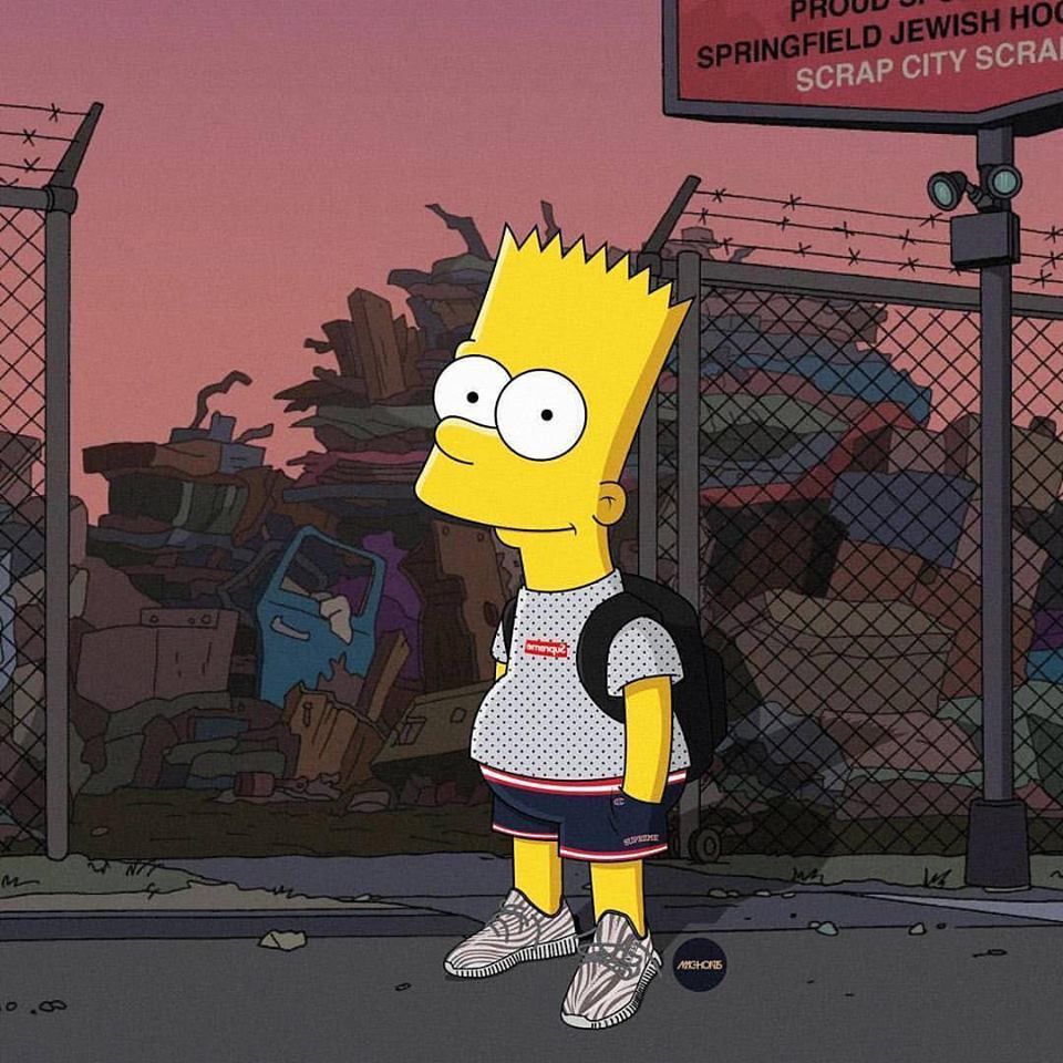 Bart Simpson discarica Springfield, 960x960 HD, iMac