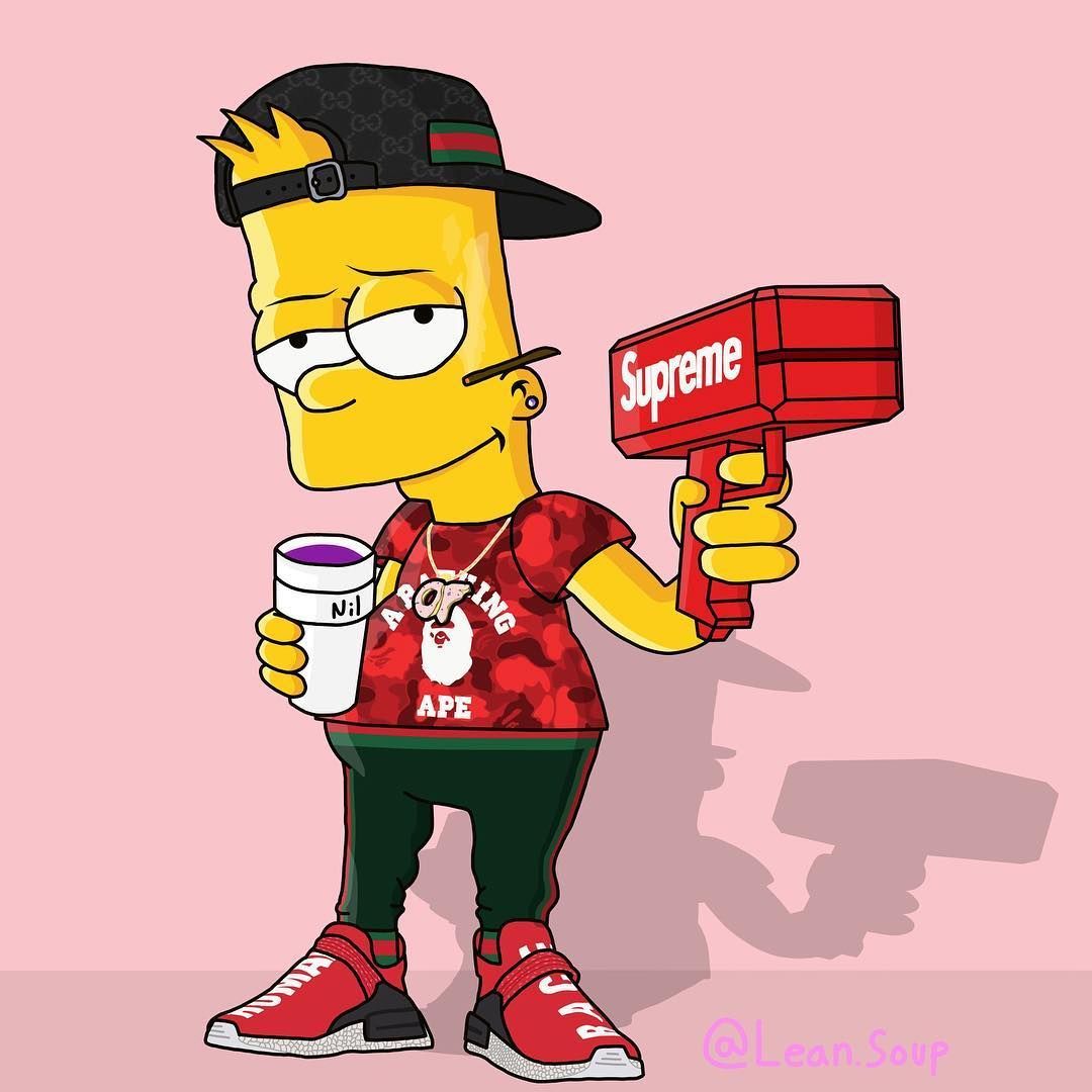Bart Simpson Supreme pistole, New York, 1024x1024 HD, Desktop