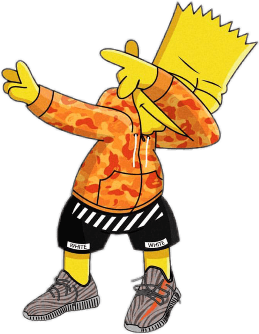 Bart Simpson dab Supreme, 895x1154 Verticale, POCO