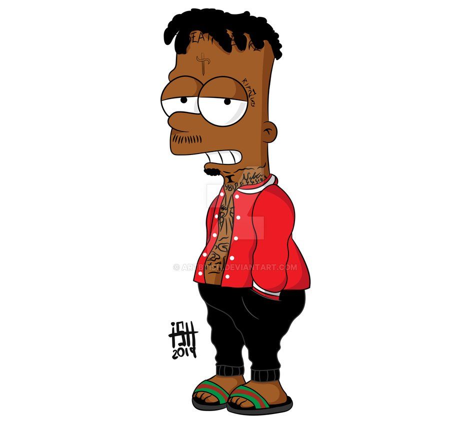 Bart Simpson stile trap urban, 896x1307 Full HD Verticale, Smartphone