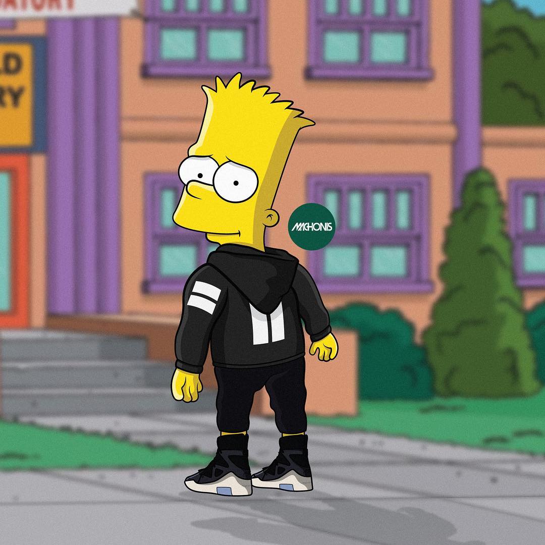 Bart Simpson logo Supreme, streetwear, 2208x1242 Hi-Res, Laptop