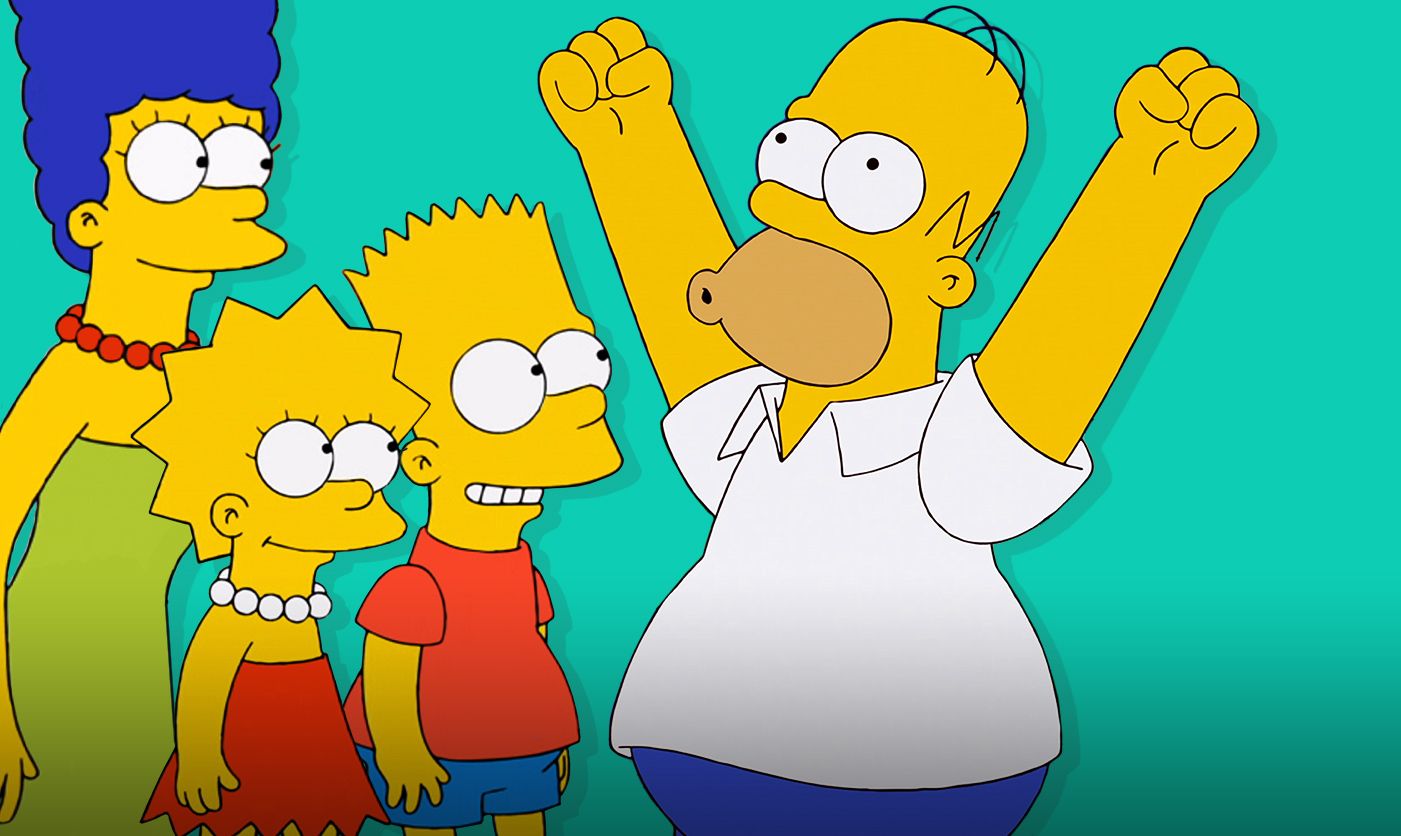 Famiglia Simpson sfondo blu, serie animata, 3840x2159 UHD, PC 4K